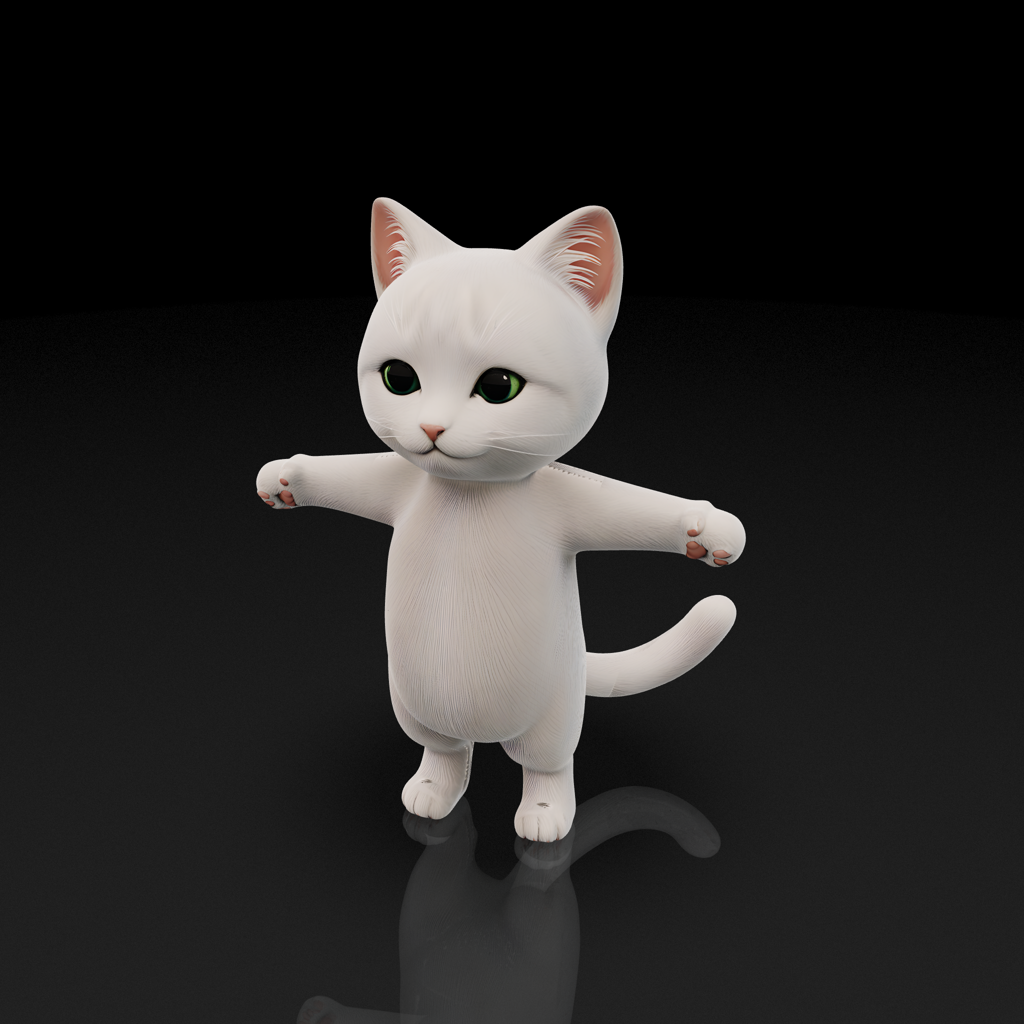 White Cartoon Cat