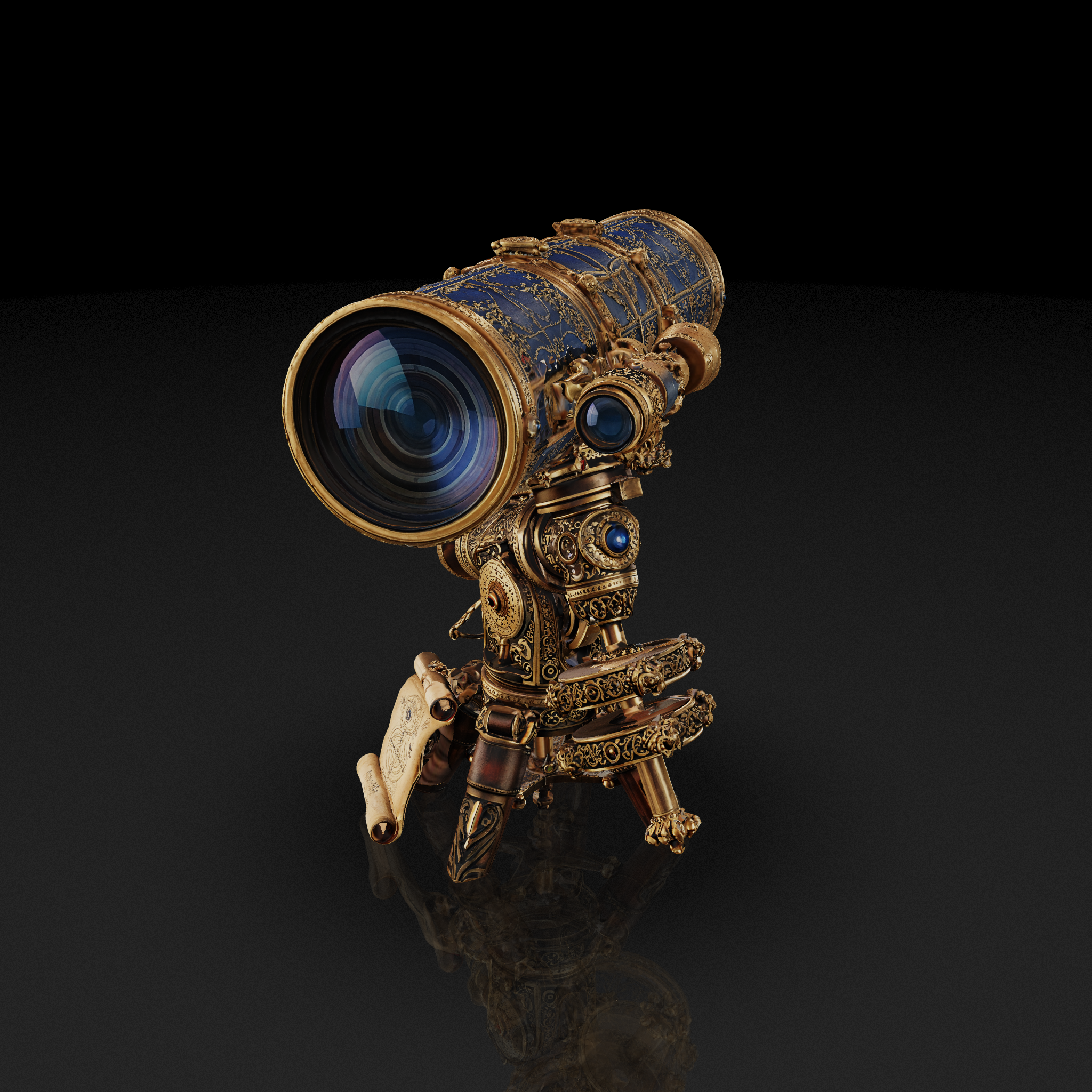 Ornate Brass Telescope