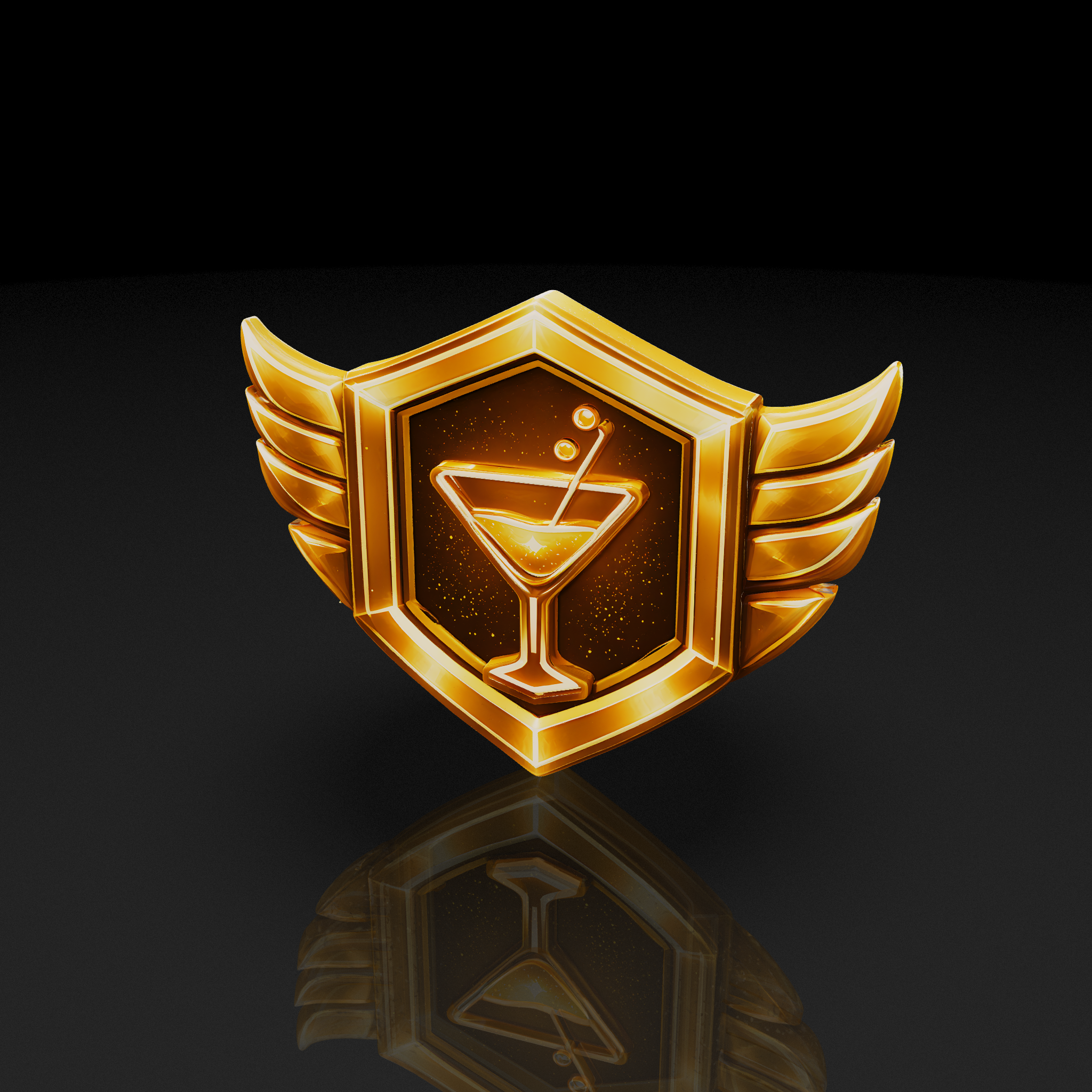 Golden Cocktail Badge