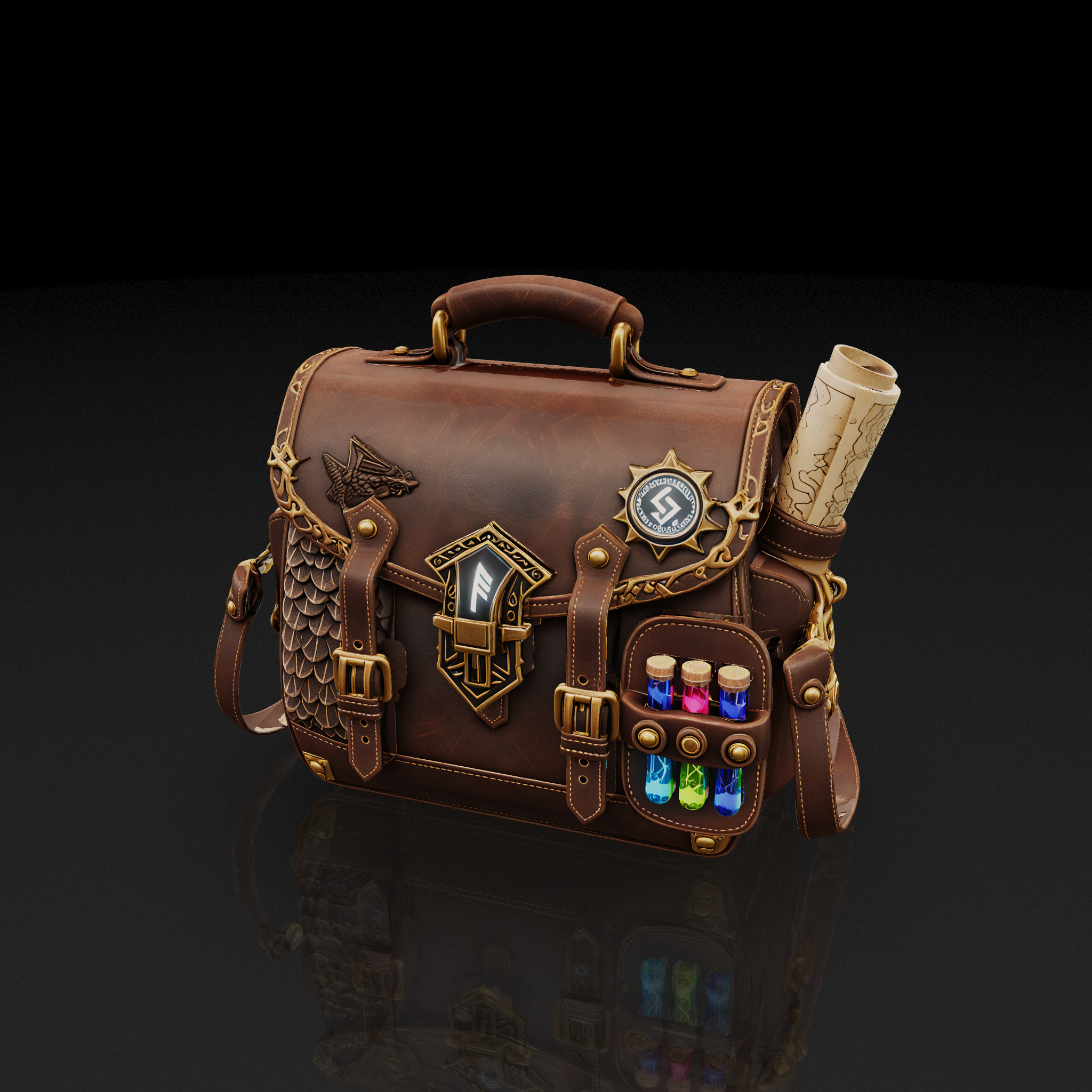 Dragon Leather Satchel