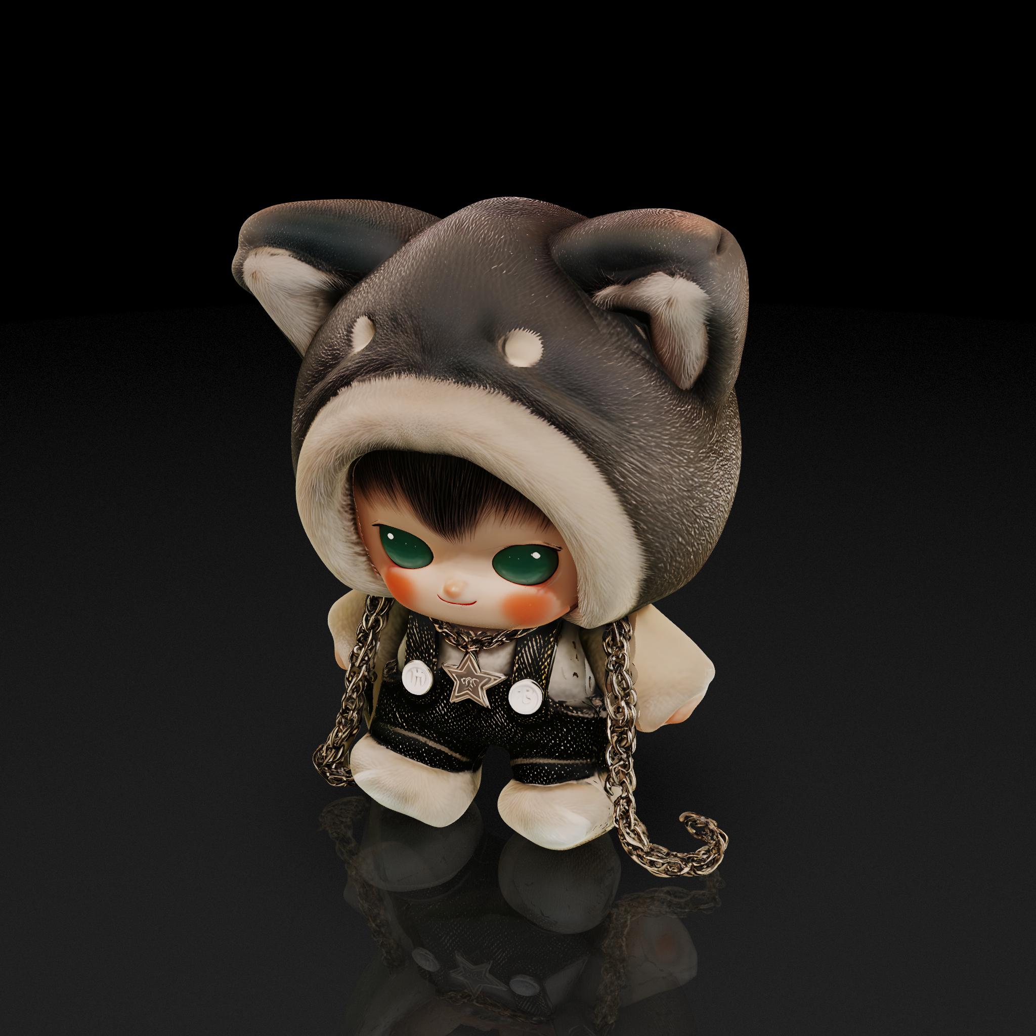 Furry Wolf Doll