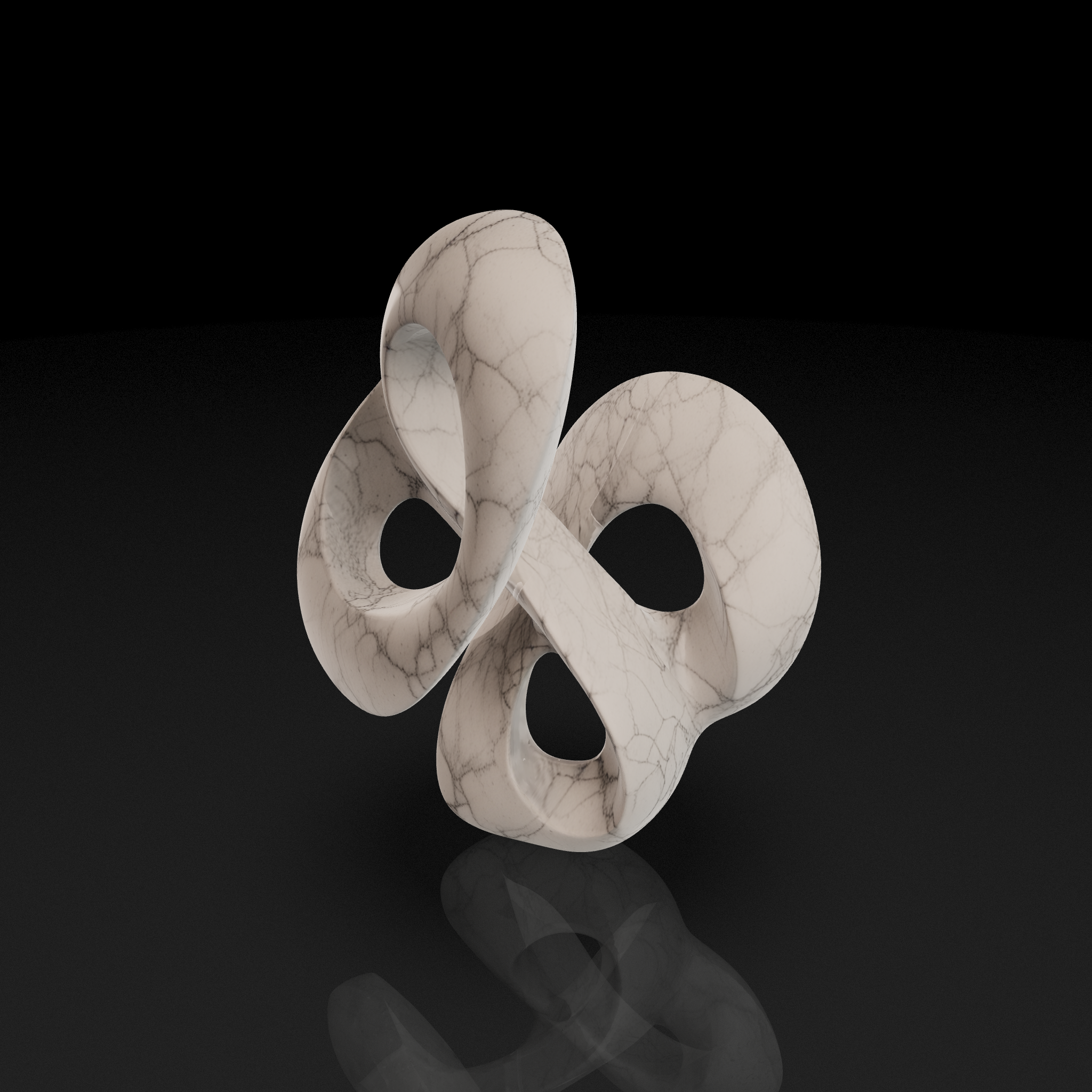 White Abstract Marble Sculpture