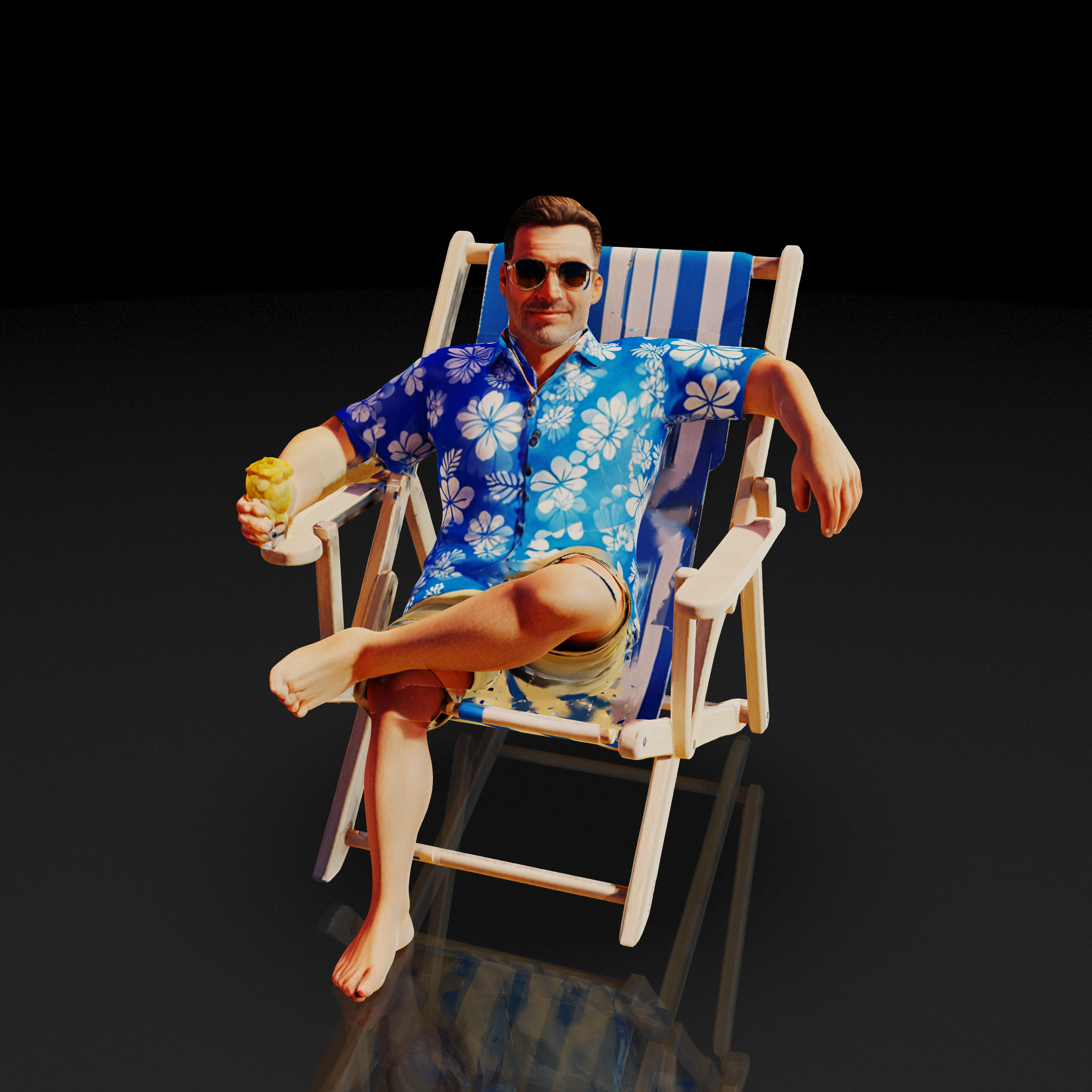 Striped Beach Chair