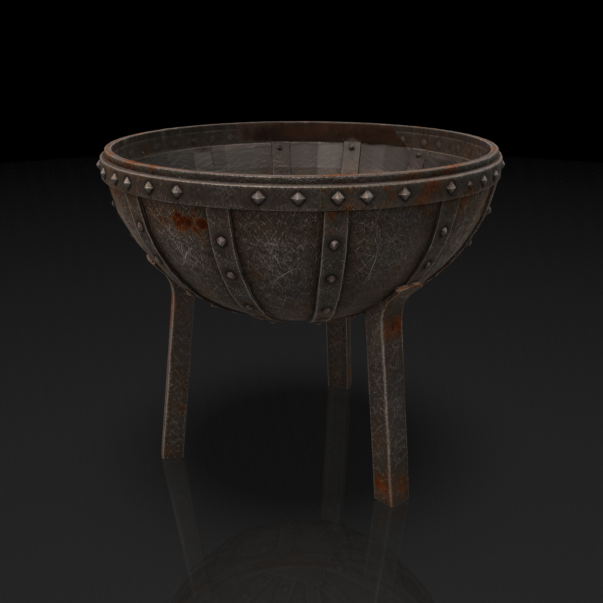 Distressed Iron Brazier - 3D model