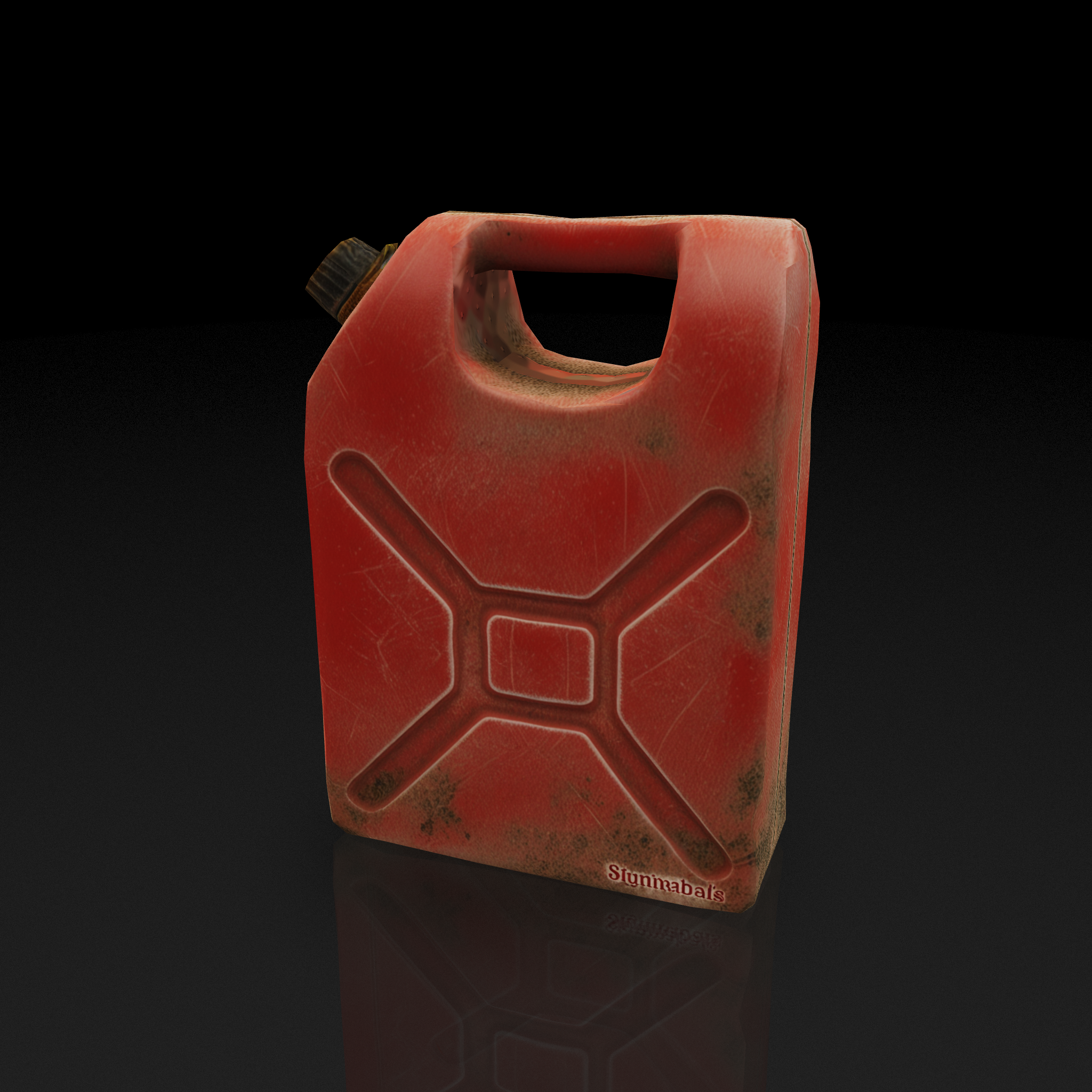Red Plastic Gas Can