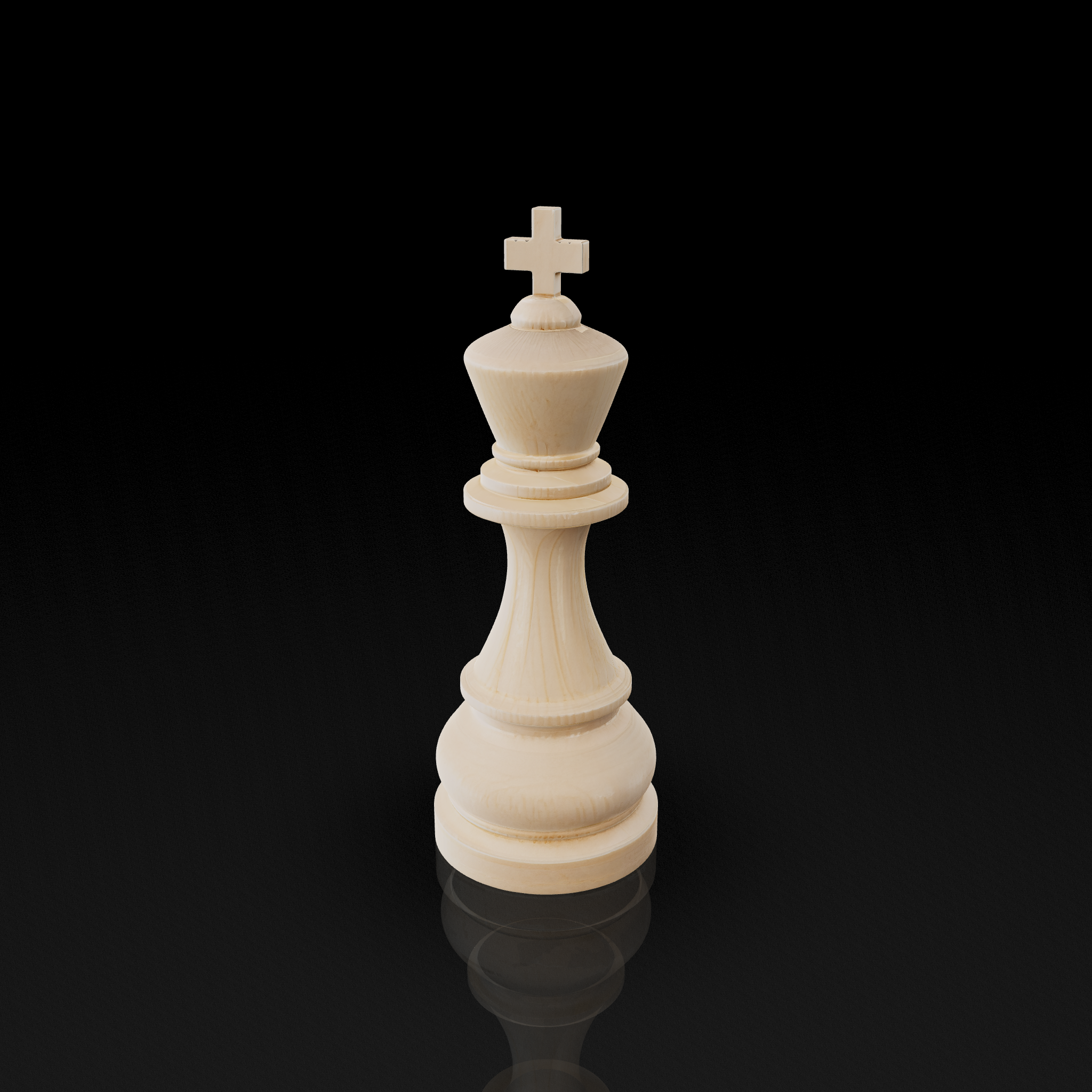 White Chess King - 3D model
