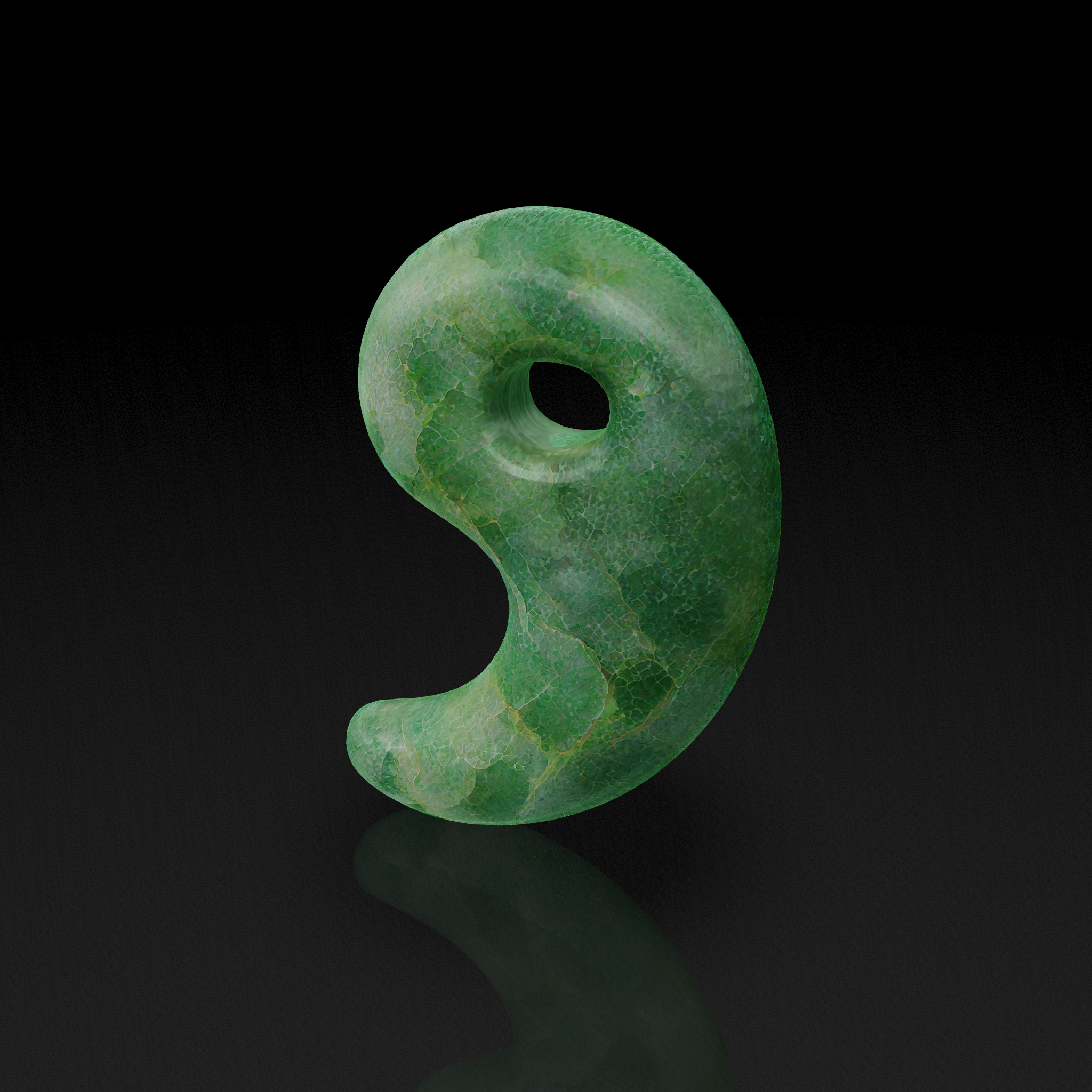 Green Jade Pendant - 3D model