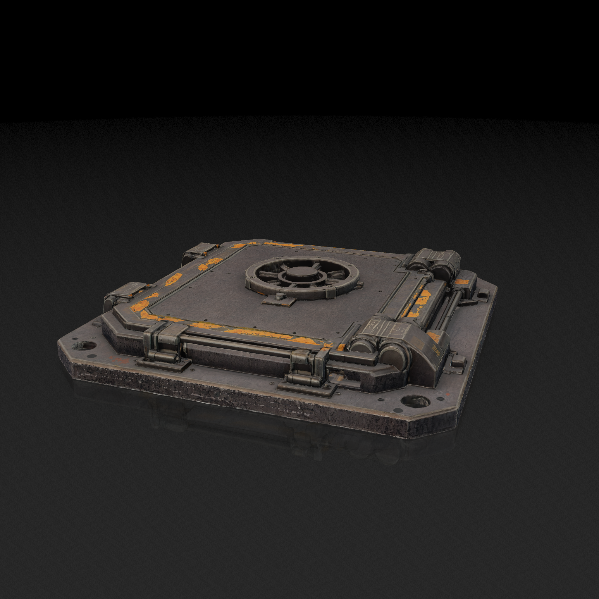 SciFi Grated Platform
