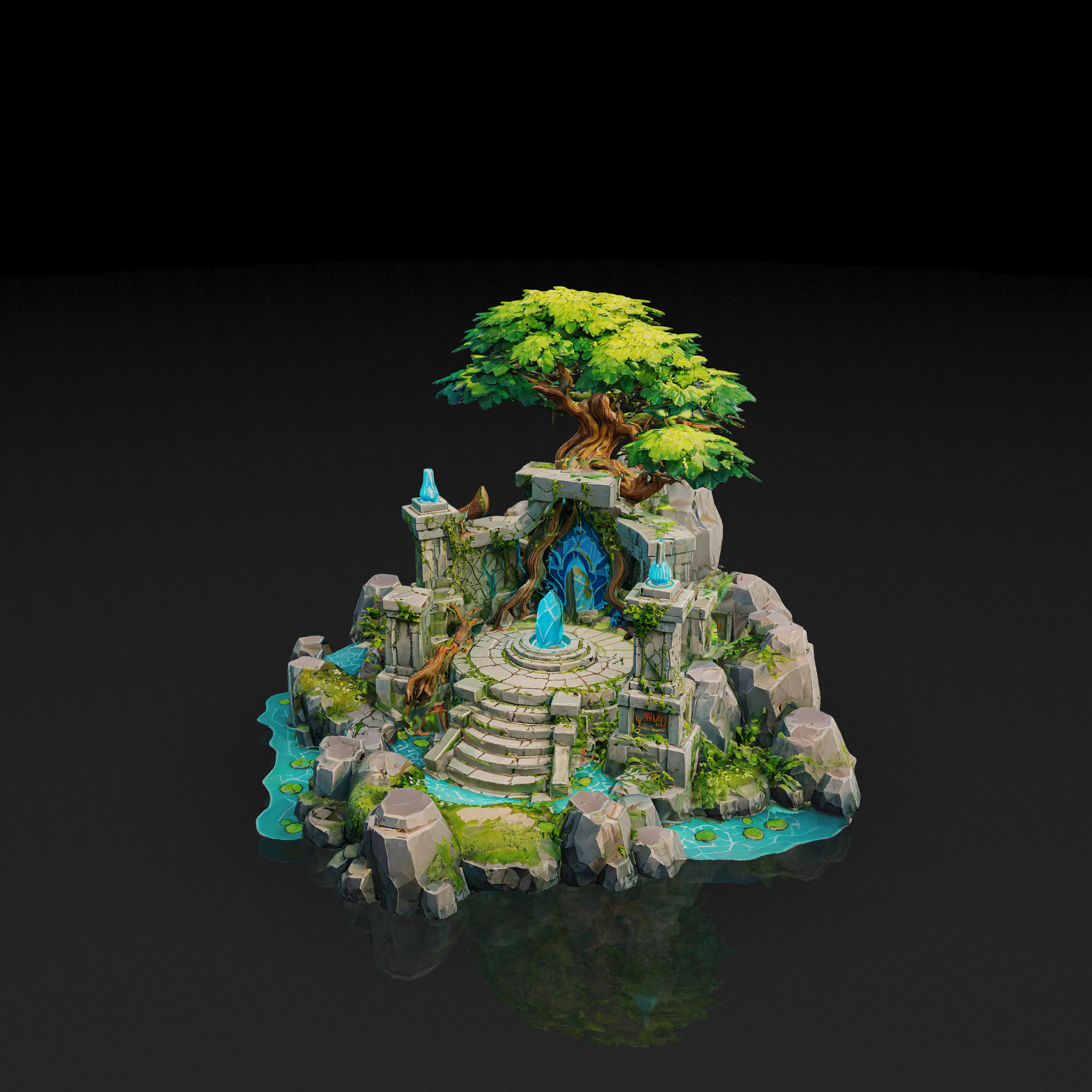 Ancient Crystal Temple - 3D model