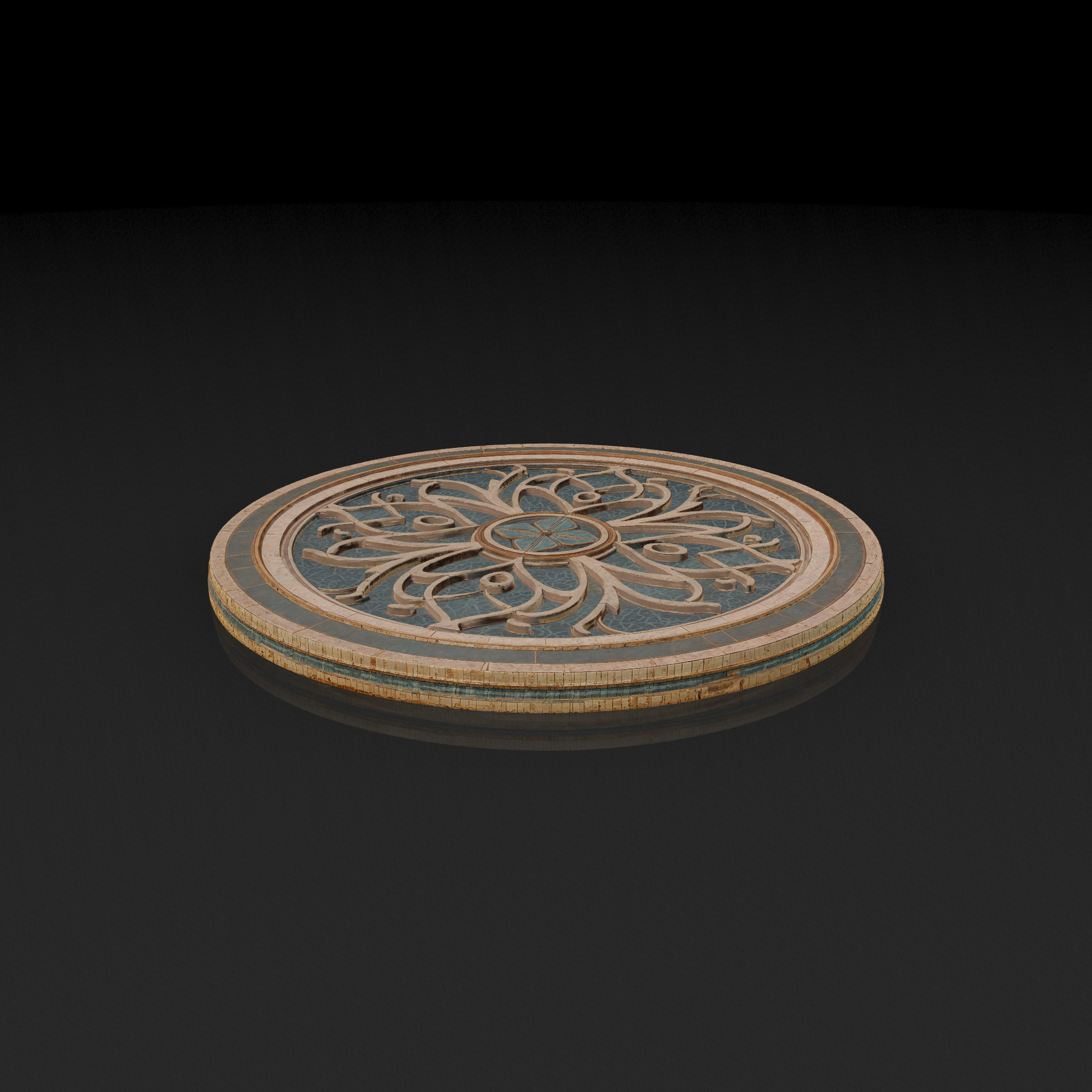 Blue Stone Mandala - 3D model