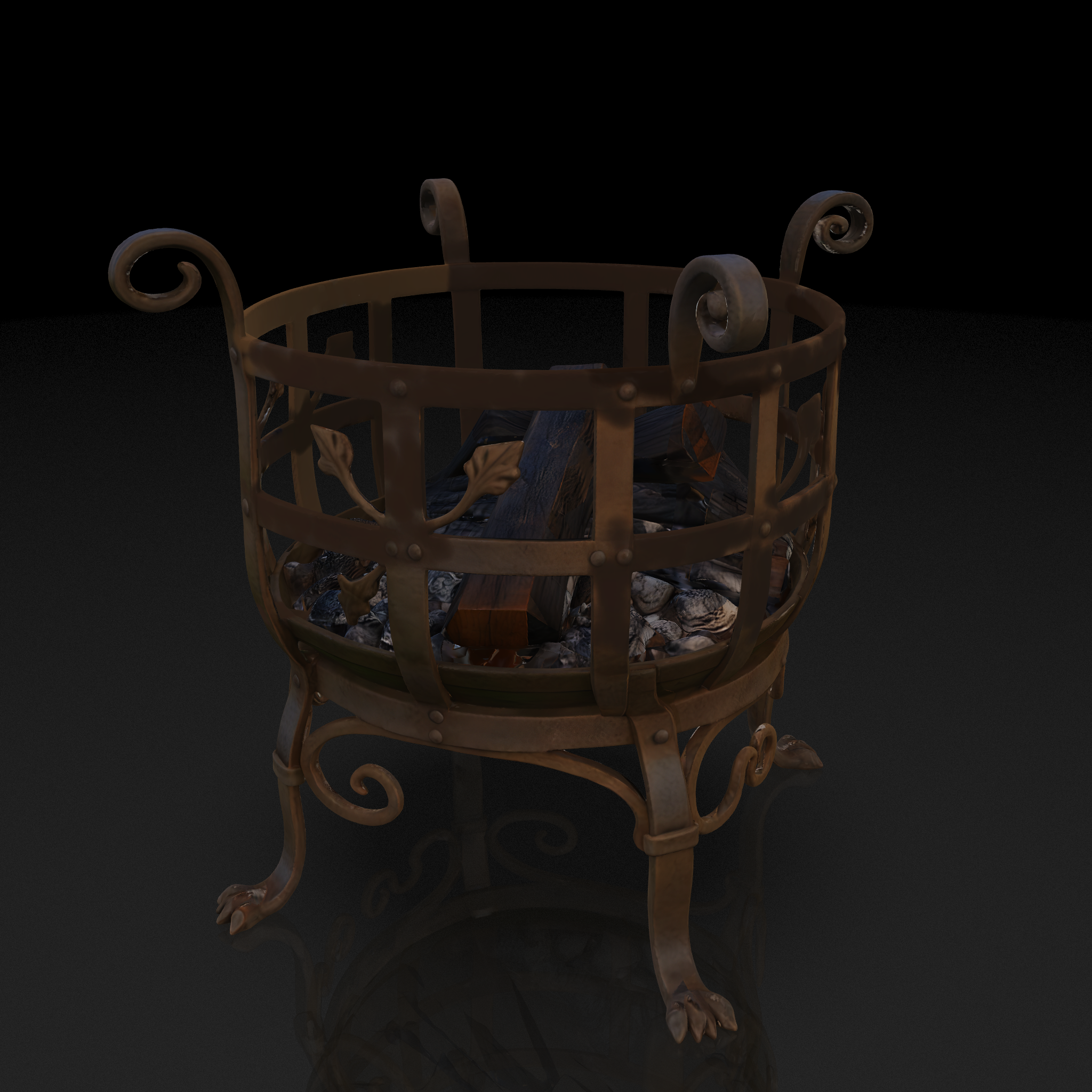 Wrought Iron Brazier