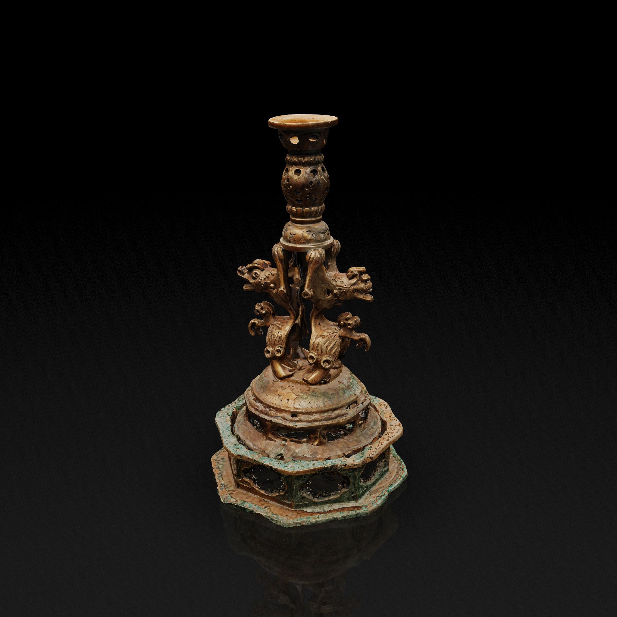 Dragon Bronze Candlestick