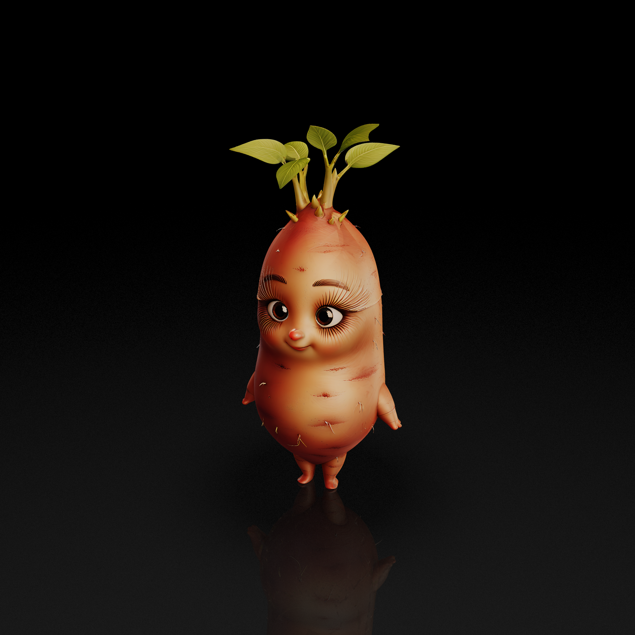 Cute Sprouting Potato