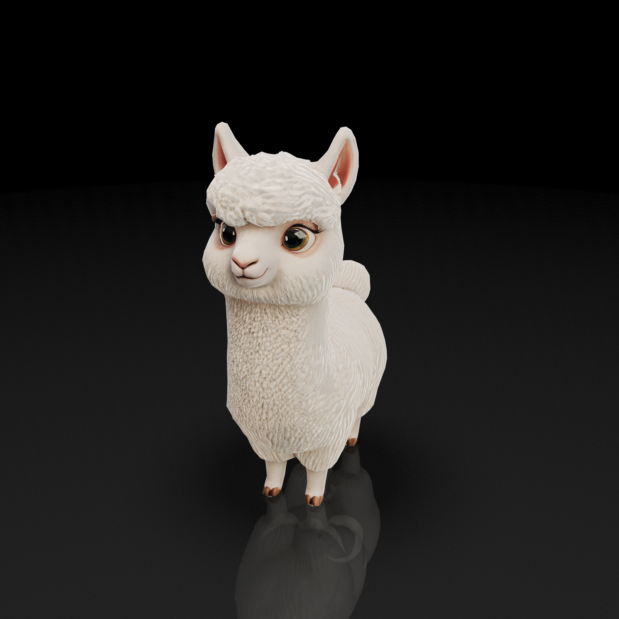 Cute White Alpaca