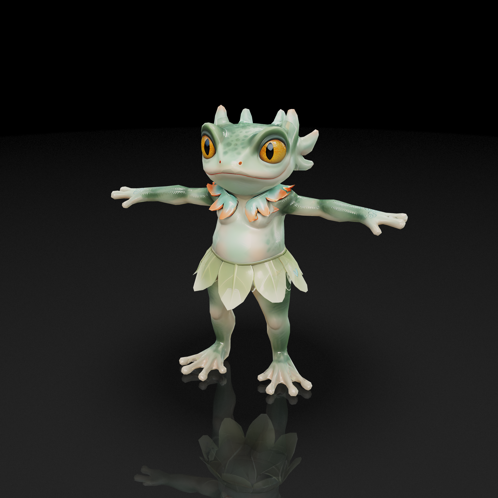 Green Frog Character