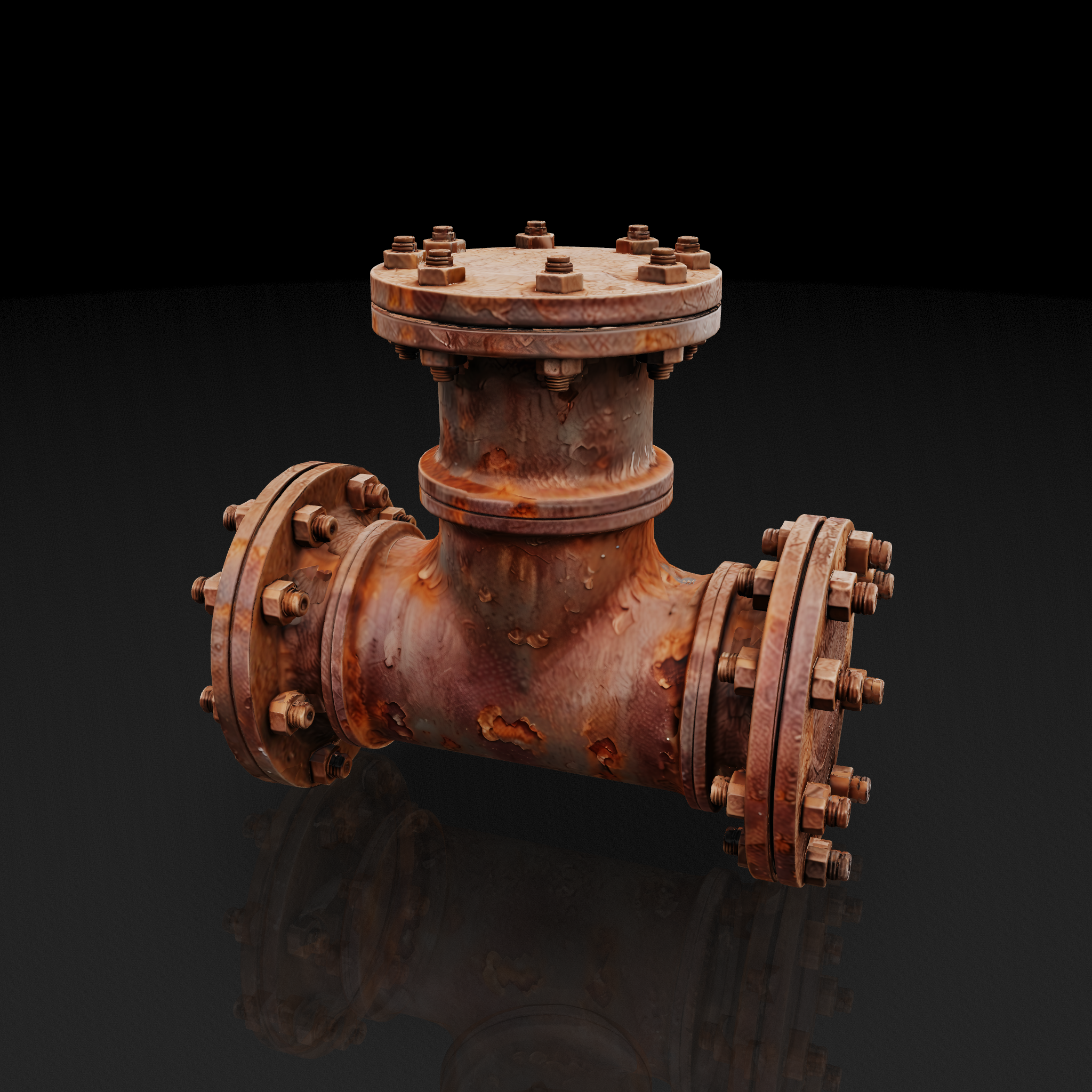 Rusted Pipe Fitting - 3D model