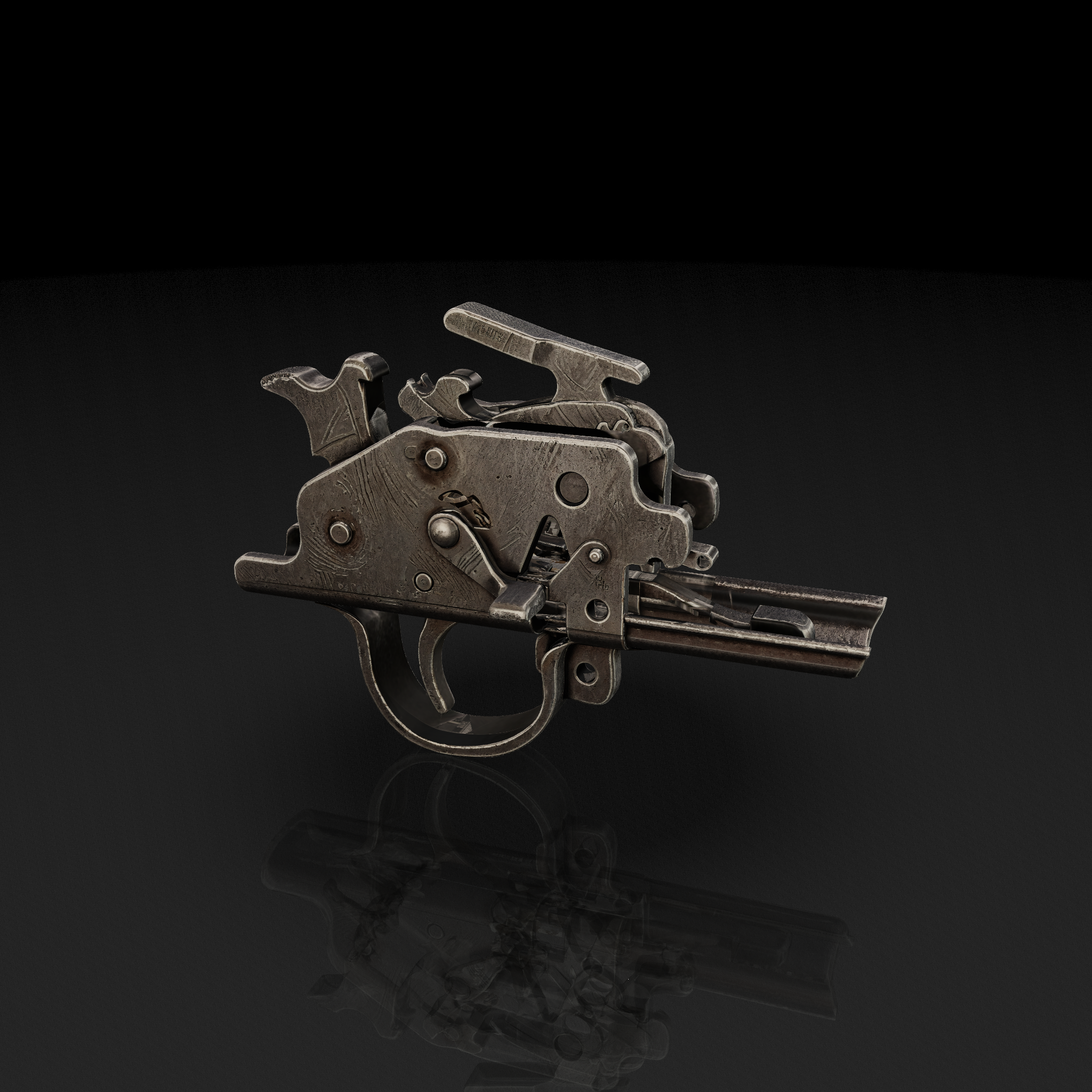 Gun Trigger Mechanism - 3D model