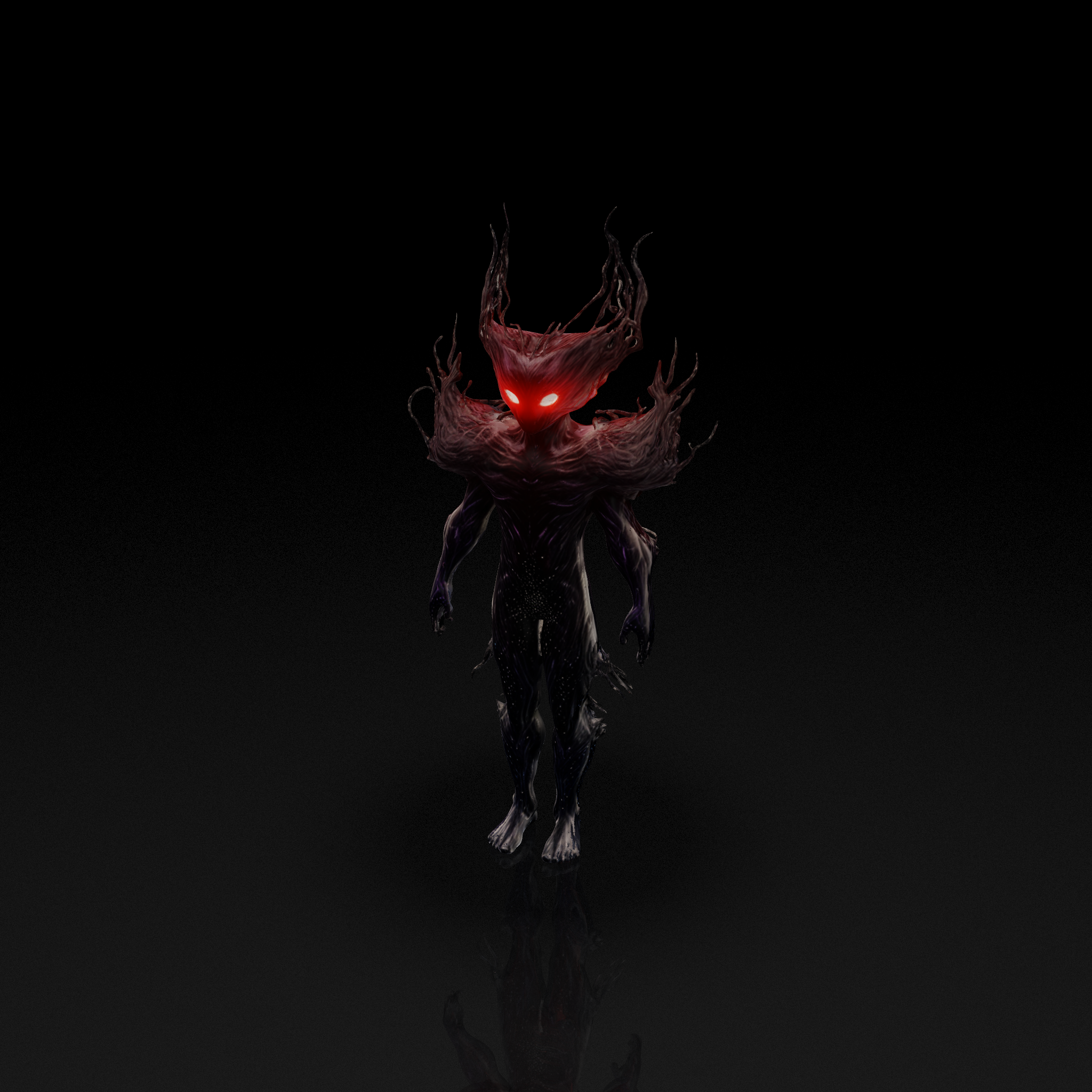 Glowing Red Eyed Demon