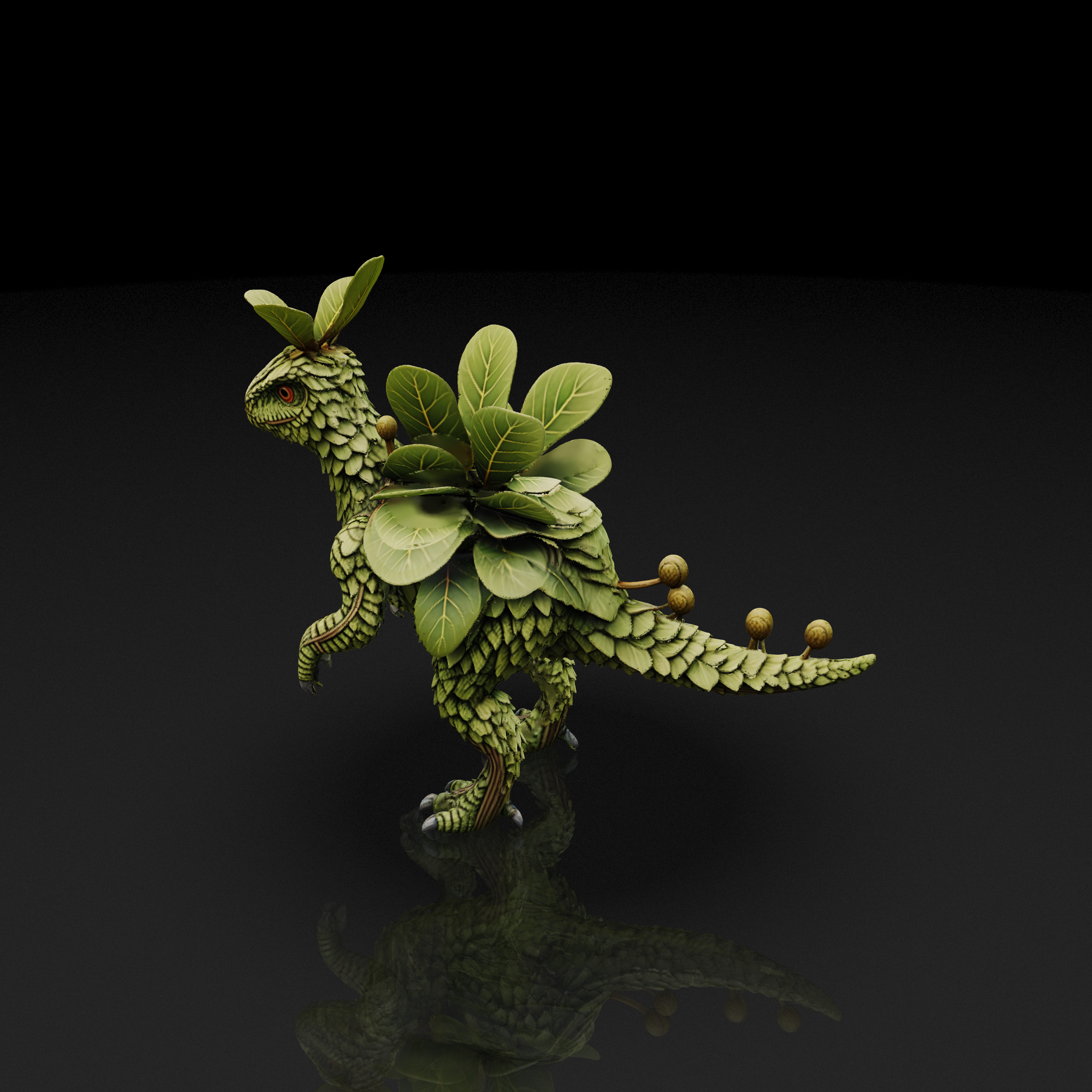 Botanical Dinosaur Sculpture