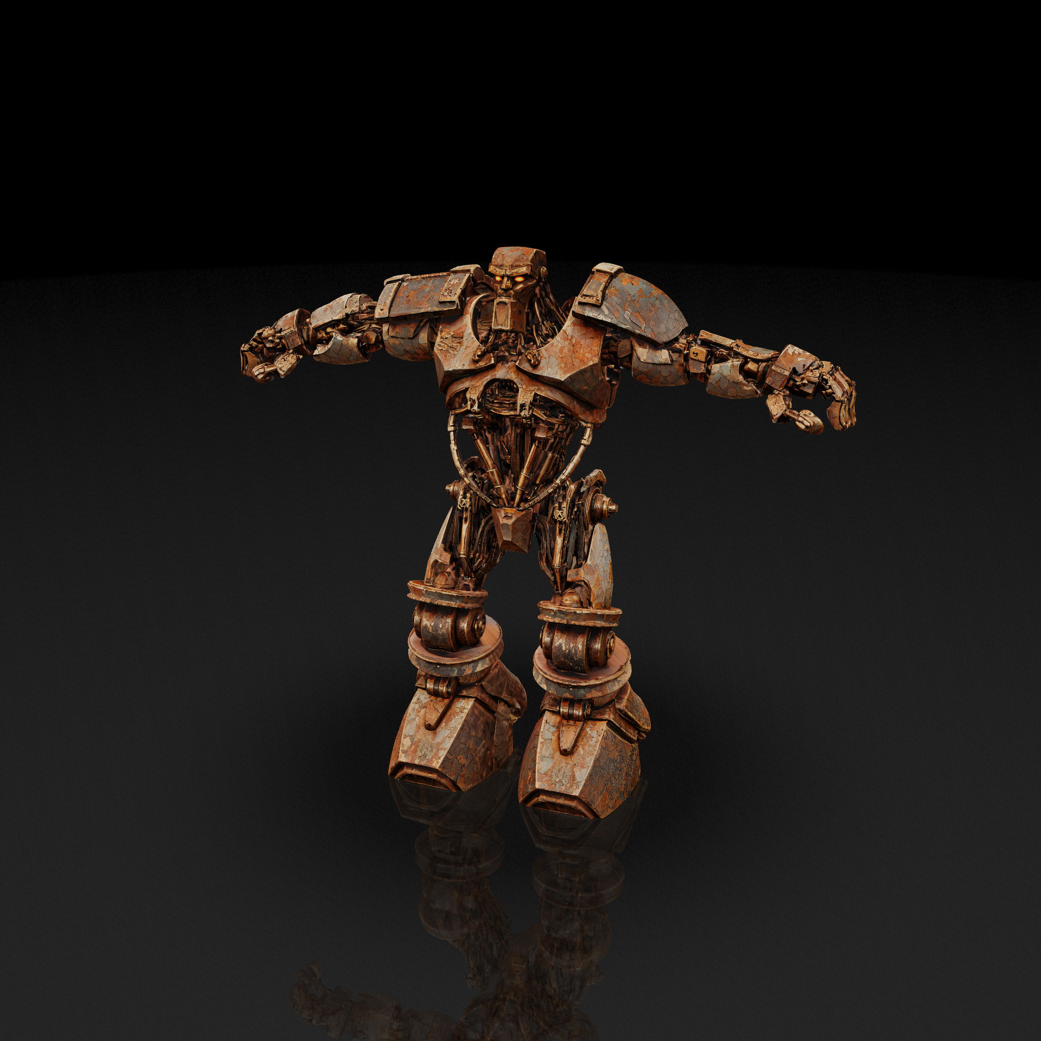 Metal Robot_Dirty_PBR - 3D model