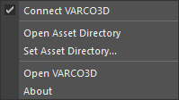 Open Asset Directory / Set Asset Directory menu