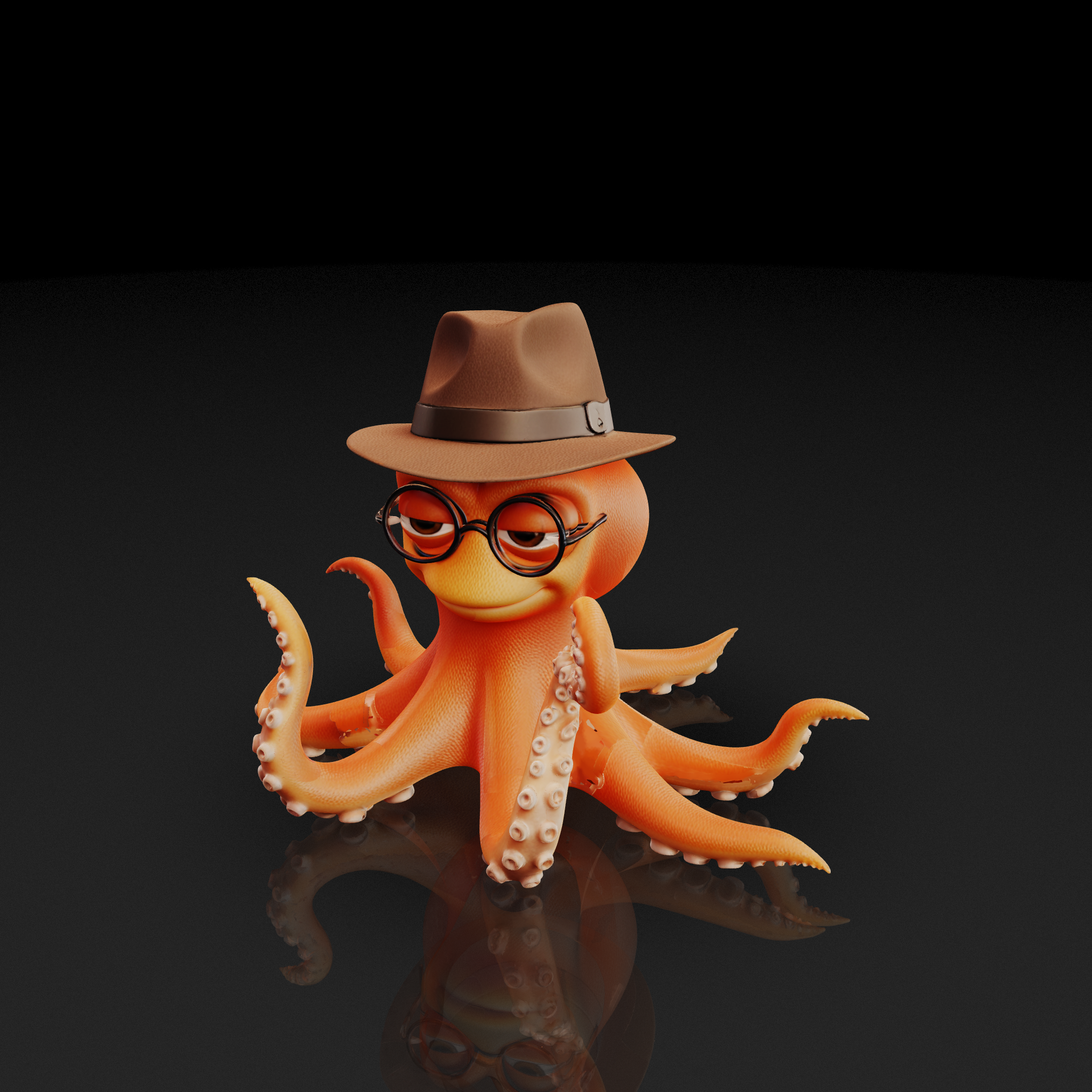 Cartoon Octopus Character