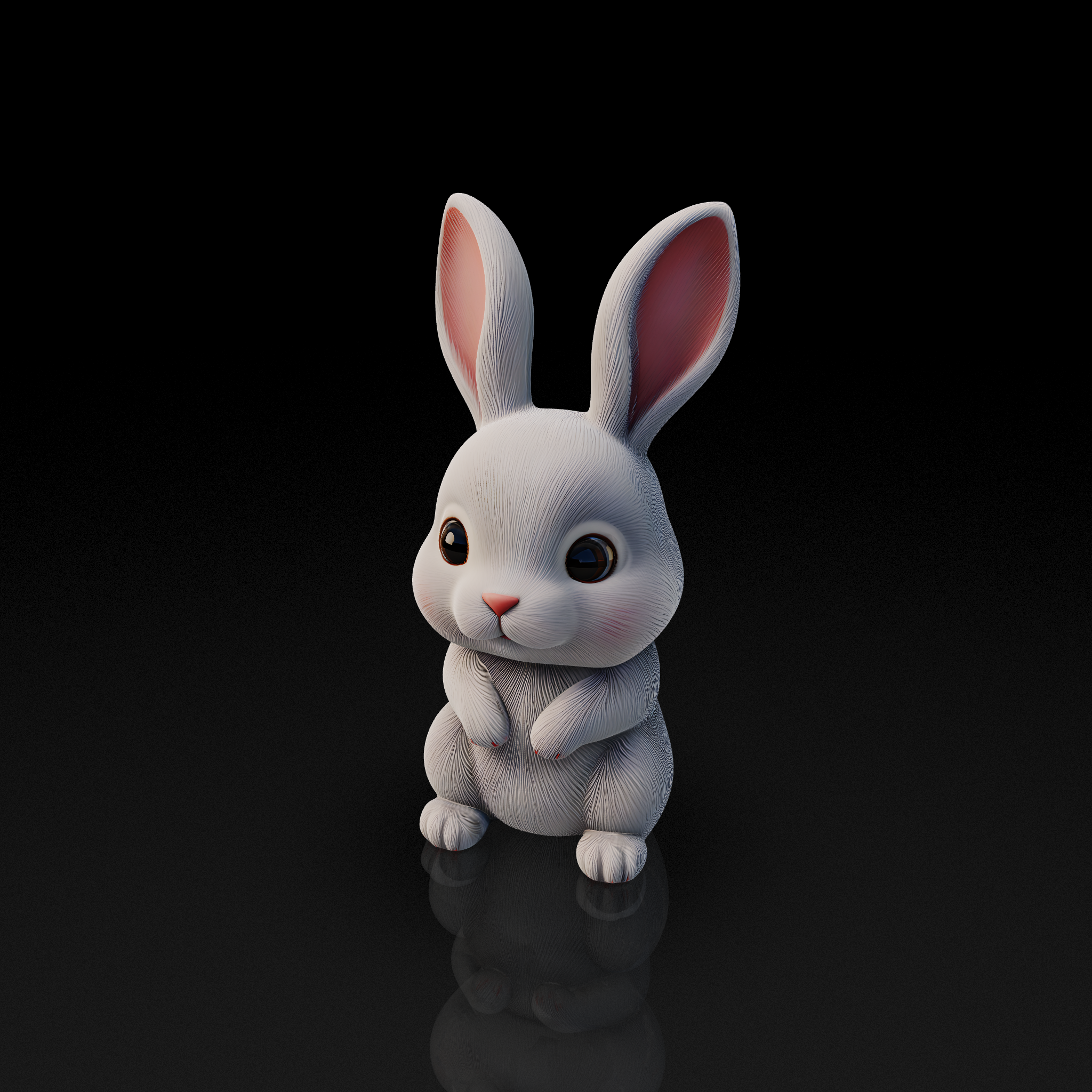 Fluffy White Bunny