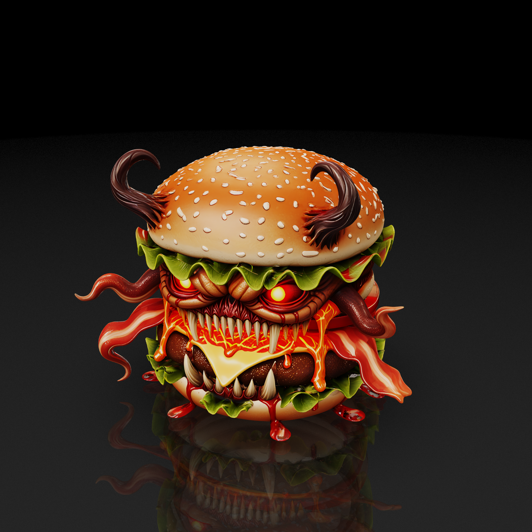 Fiery Monster Burger