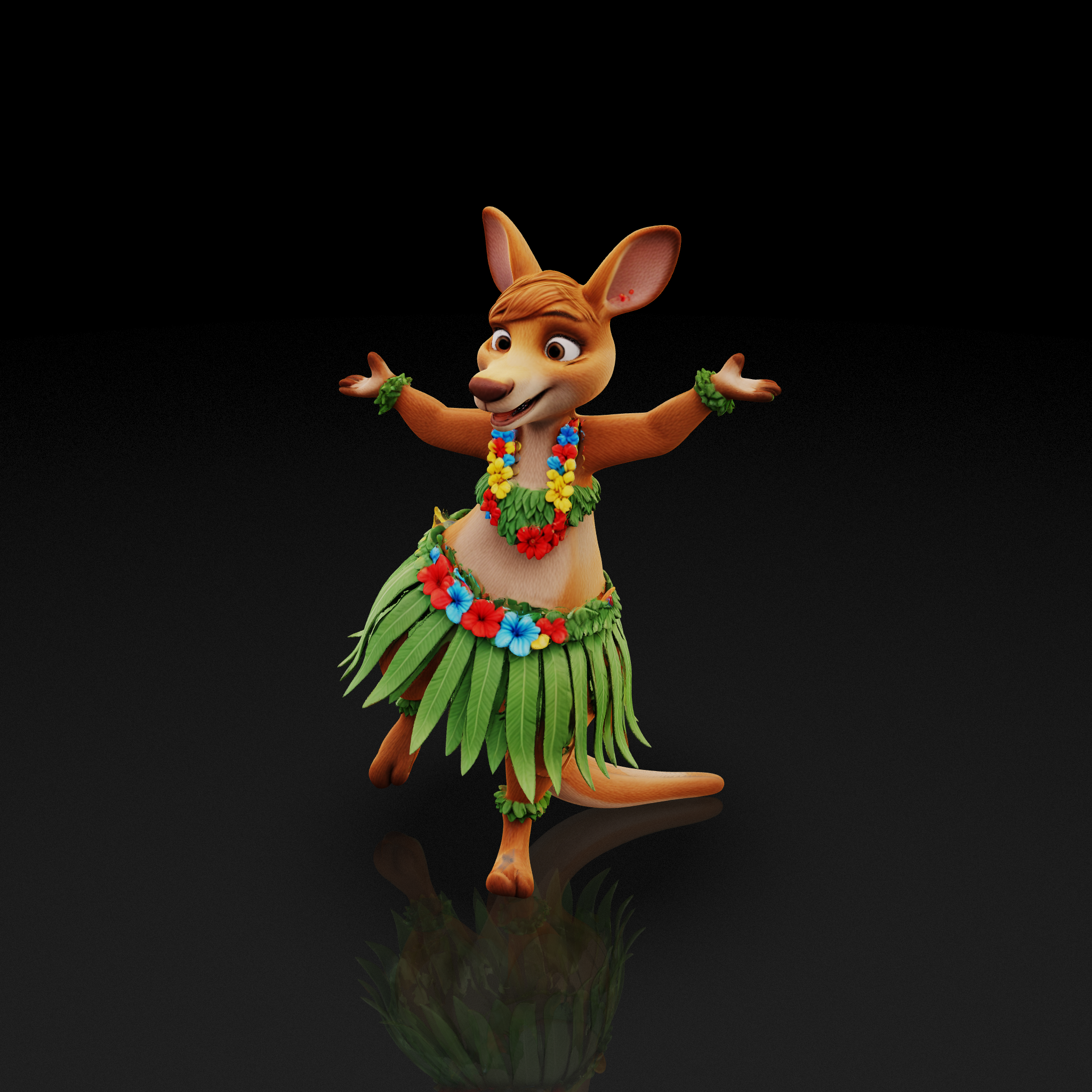 Hawaiian Kangaroo Dancer
