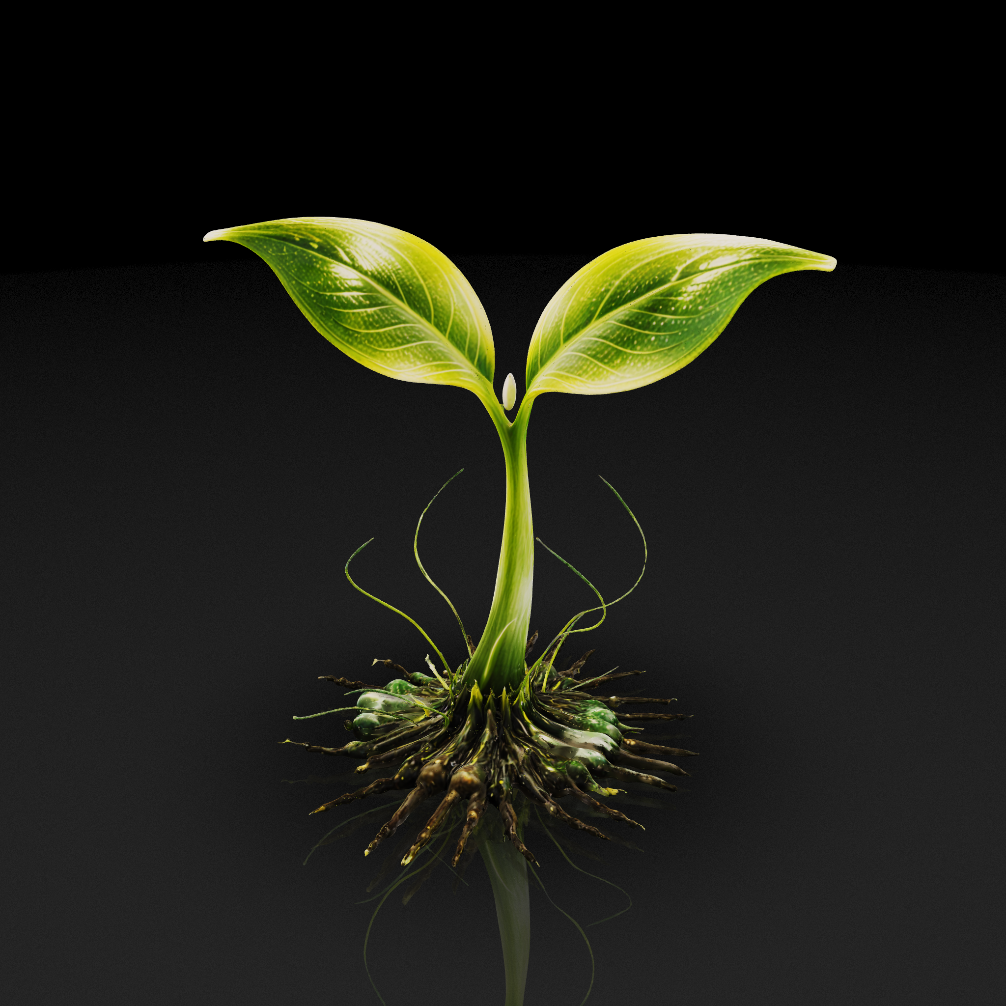 Glowing Green Seedling
