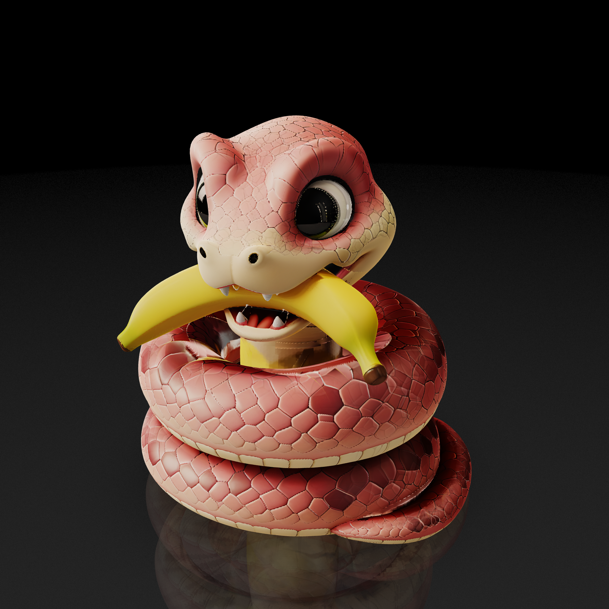 Snake Eating Banana
