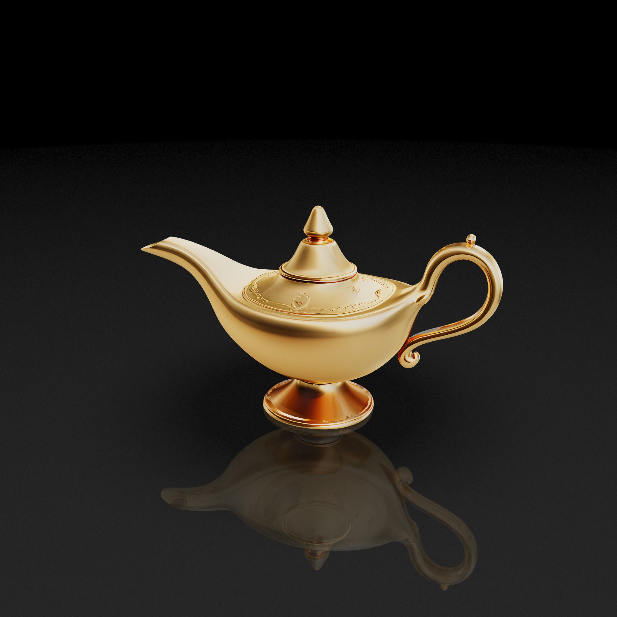 Golden Genie Lamp