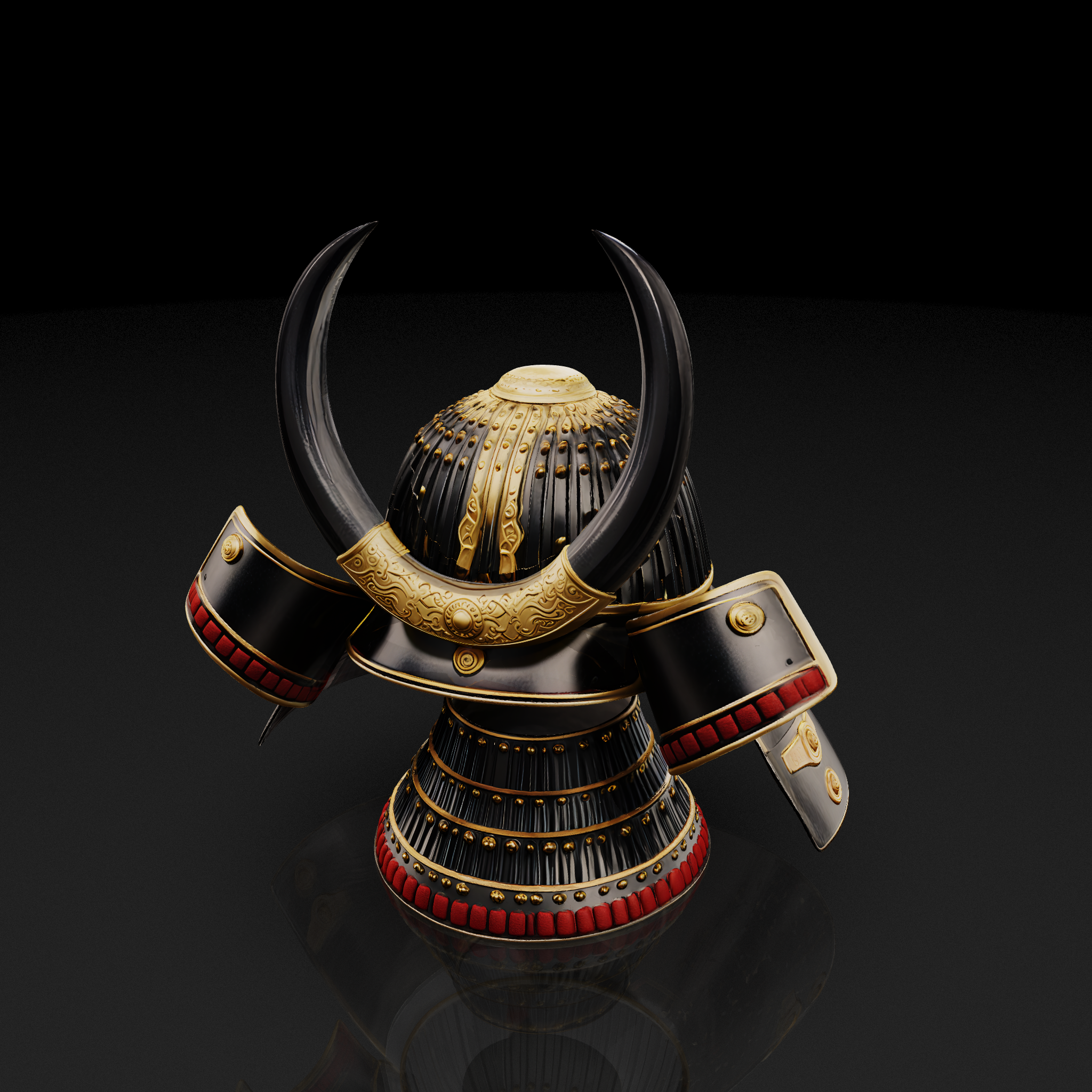 Black Gold Samurai Helmet