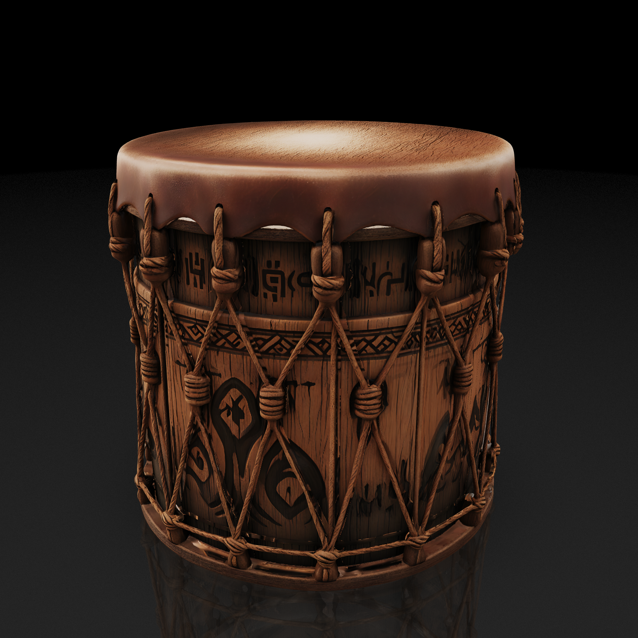 Tribal Wooden Drum