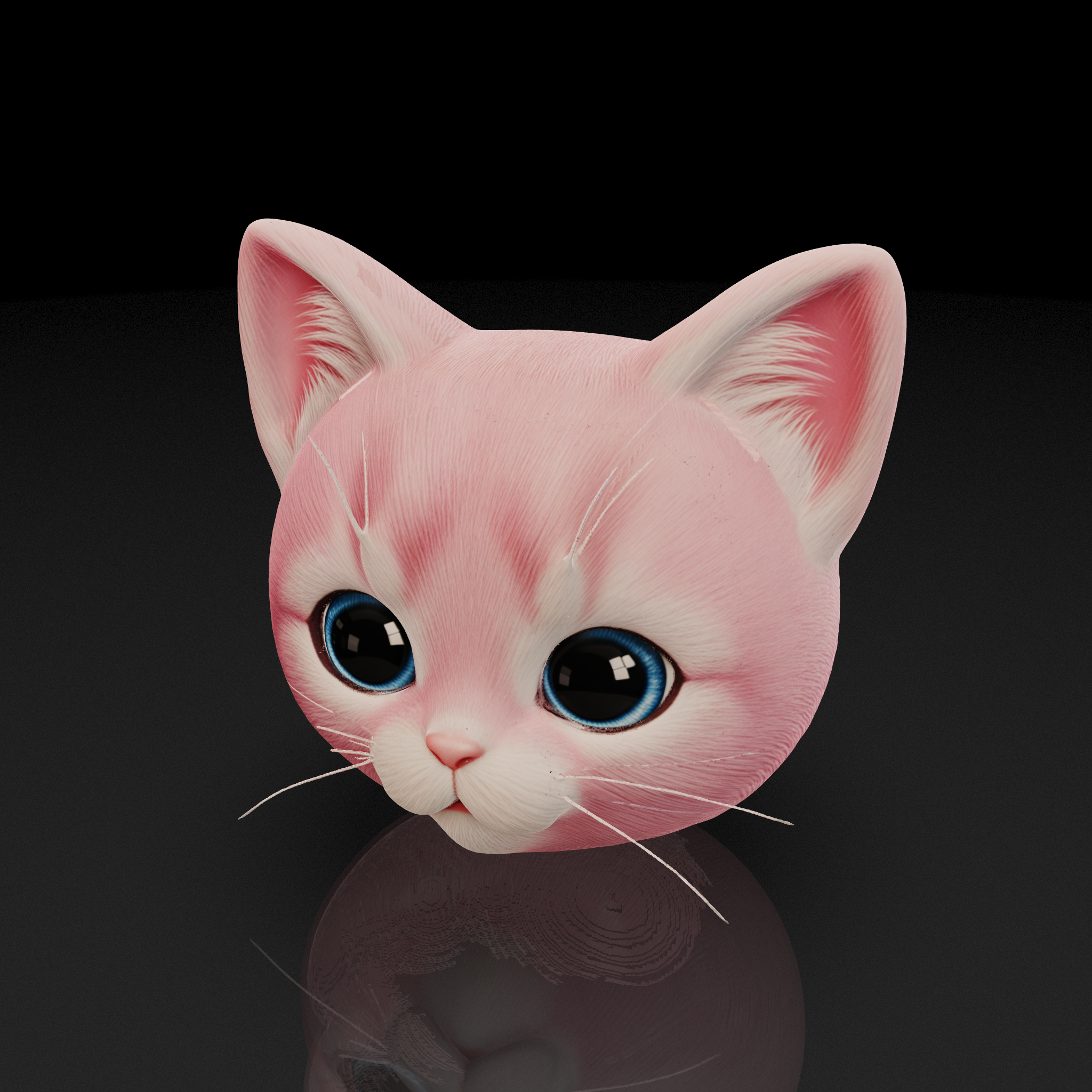 Pink Cartoon Cat