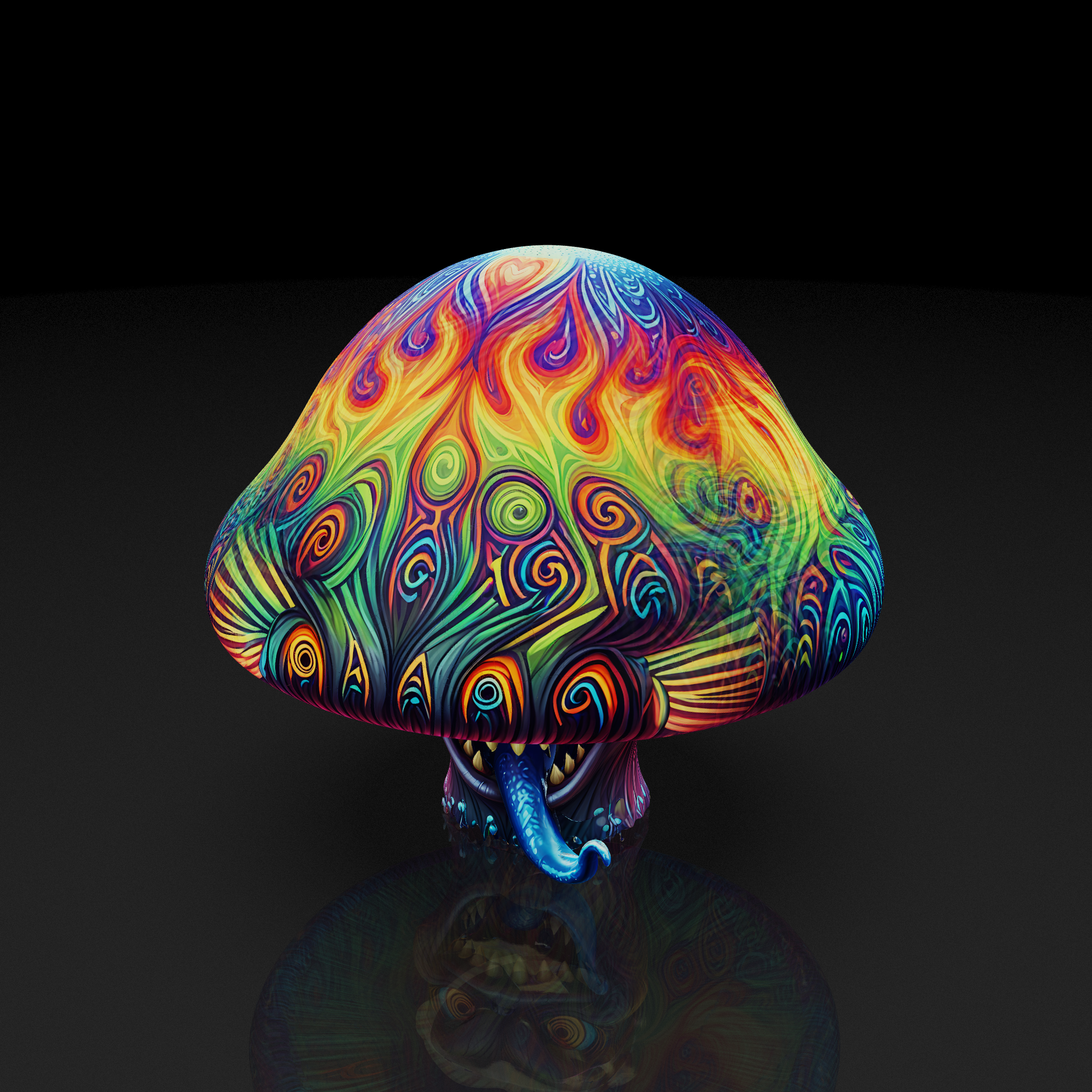 Psychedelic Mushroom Monster