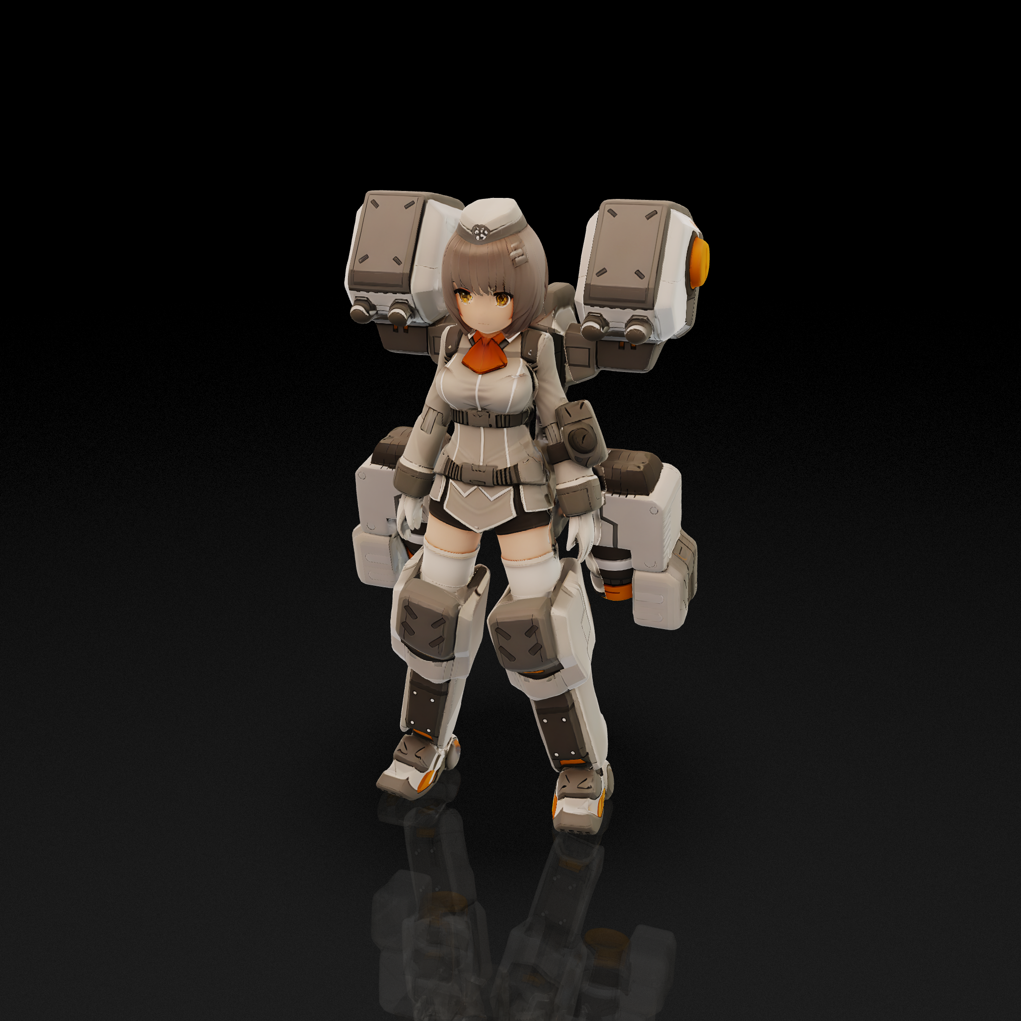 Grey Mecha Girl