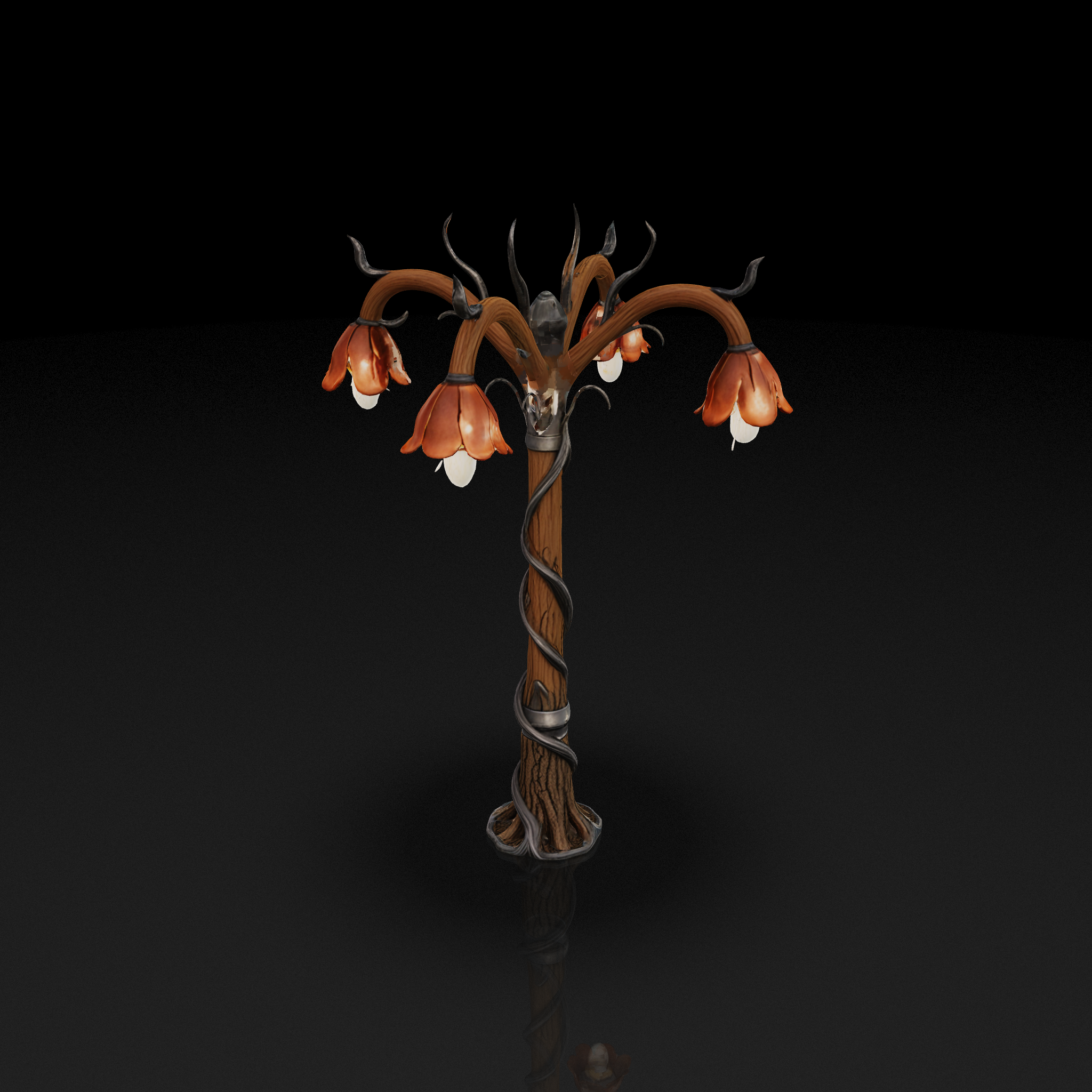 Floral Outdoor Lamp