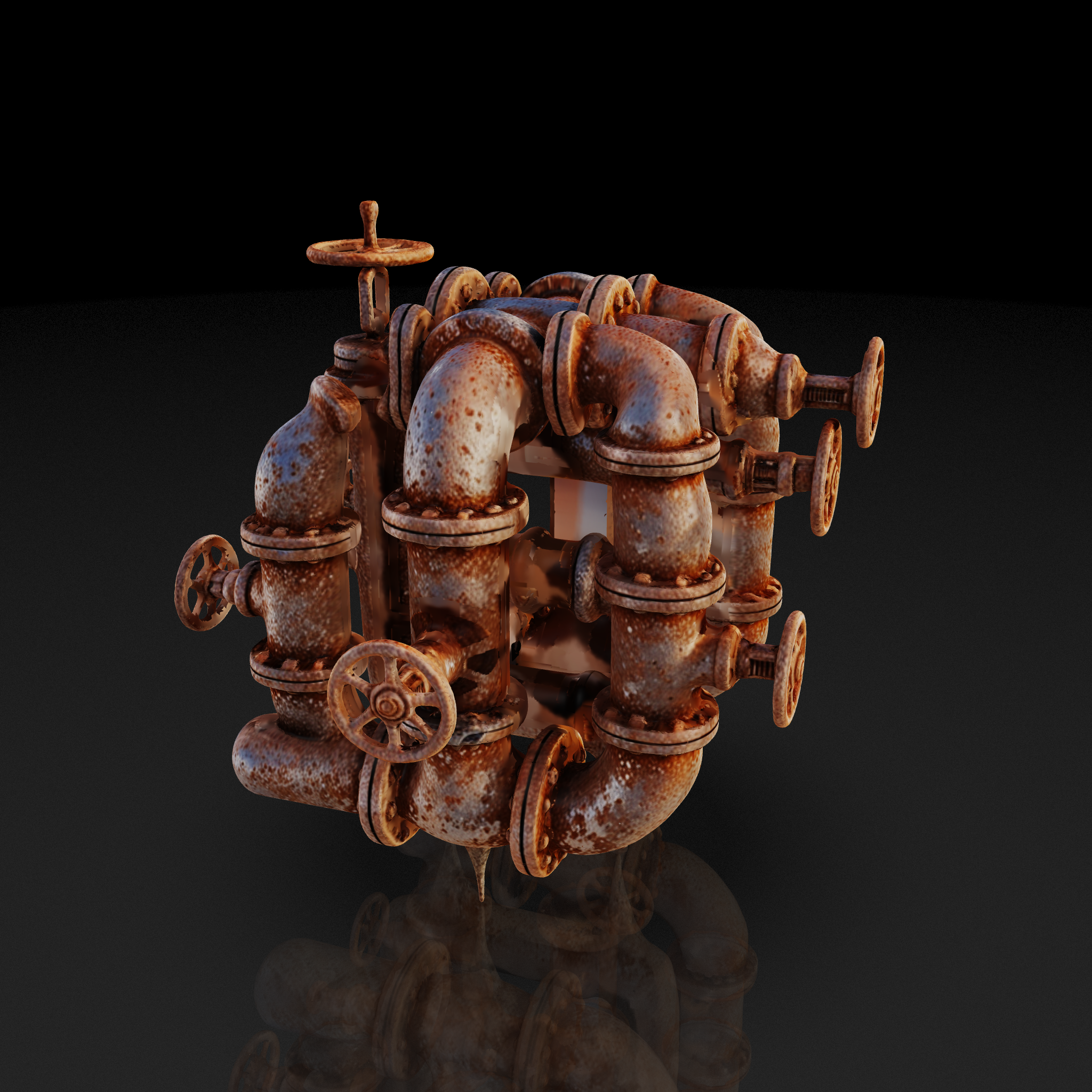 Rusty Industrial Pipes