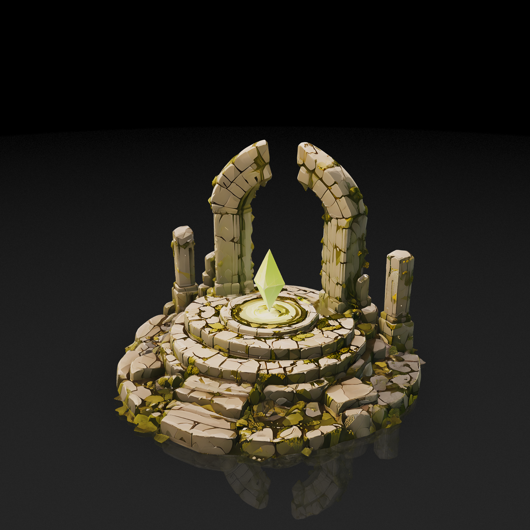 Ancient Crystal Shrine - 3D model