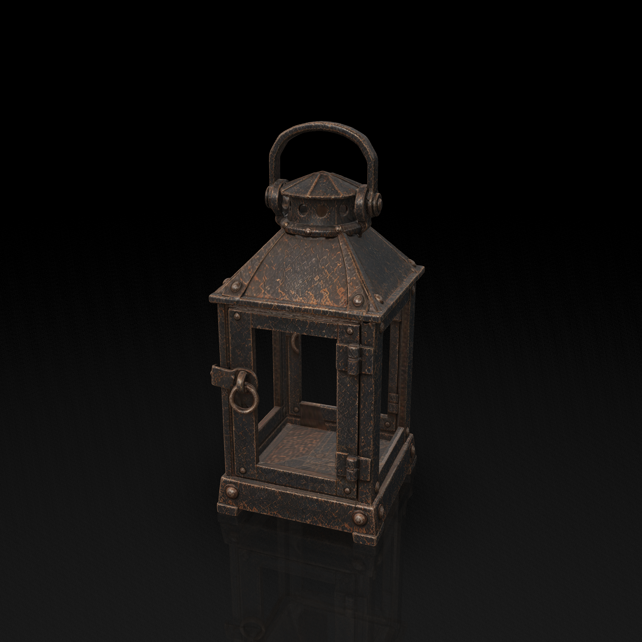Forged Metal Lantern - 3D model