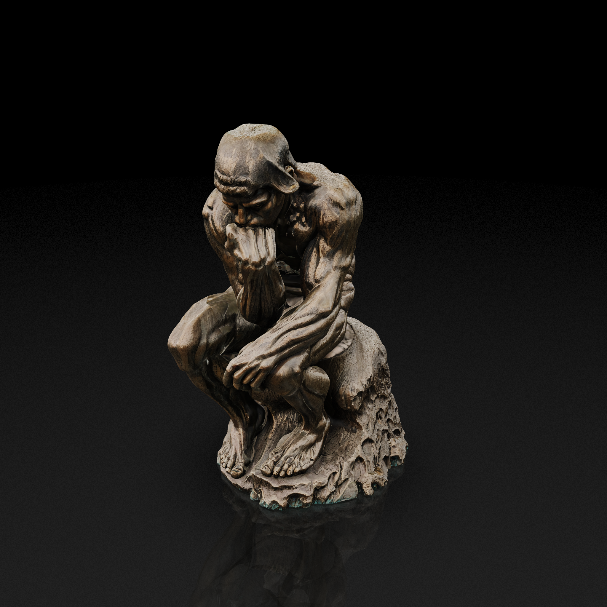 Bronze Thinker Statue