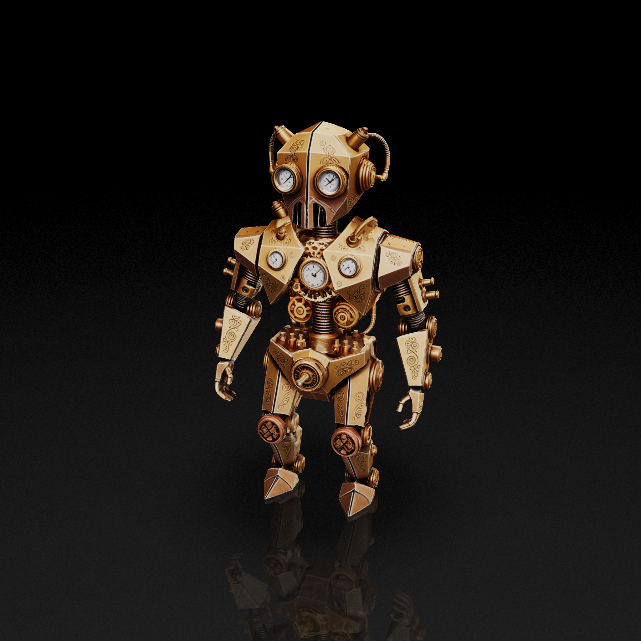 Clockwork Steampunk Robot