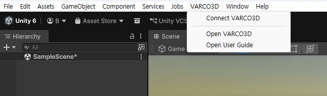 Confirm the plugin appears in the top menu bar