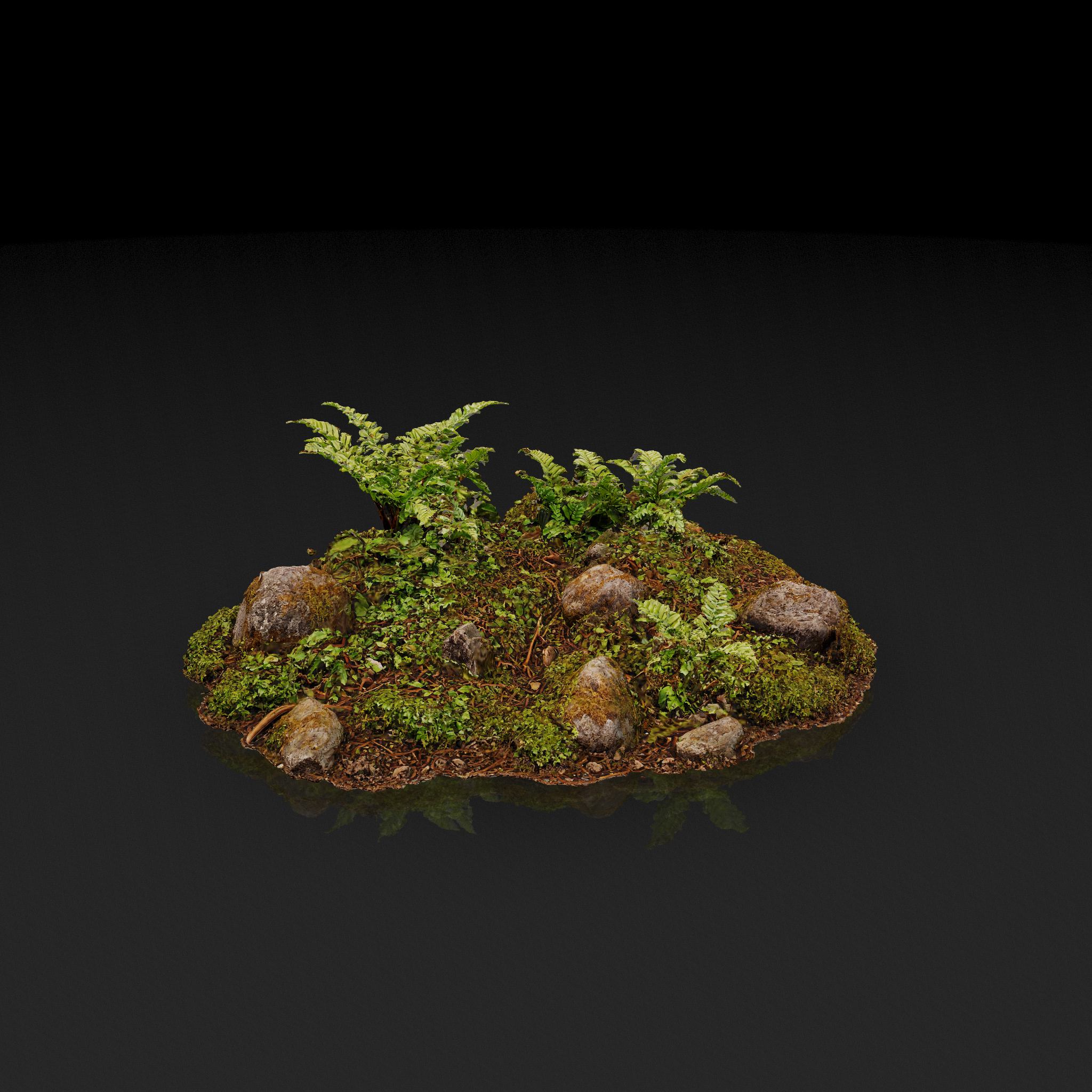 Mossy Forest Ground - 3D model