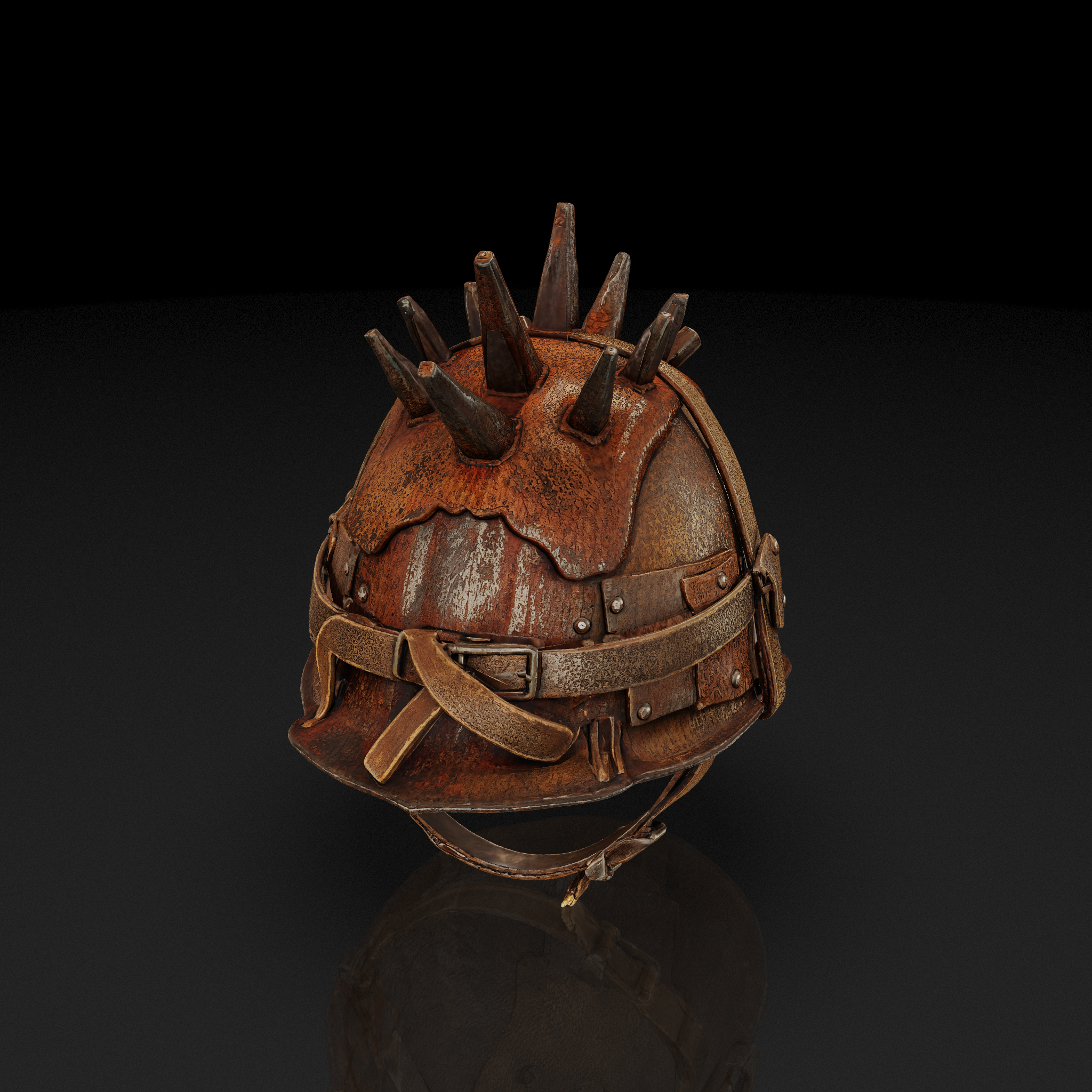 Rusty Spiked Helmet