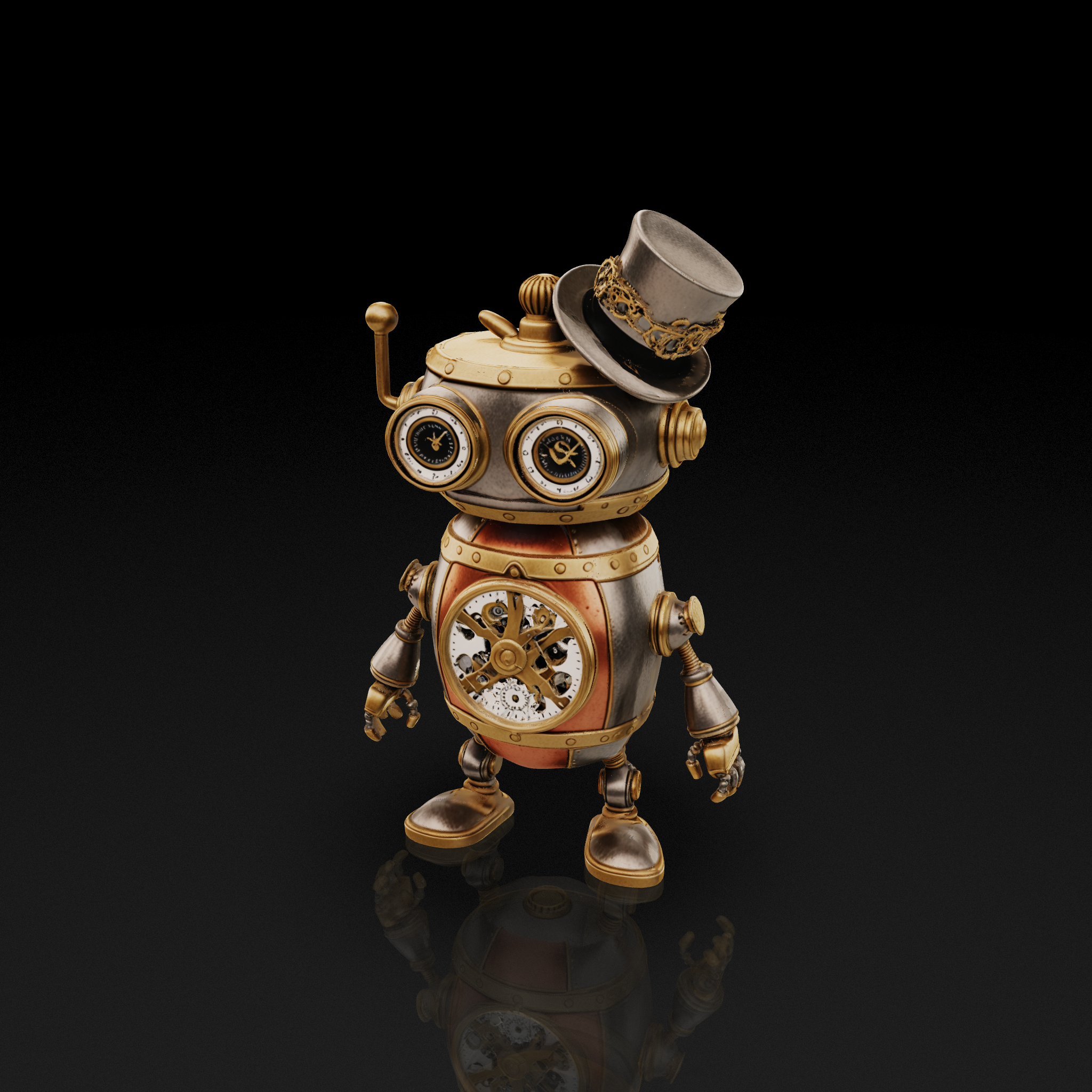 Steampunk Clockwork Robot