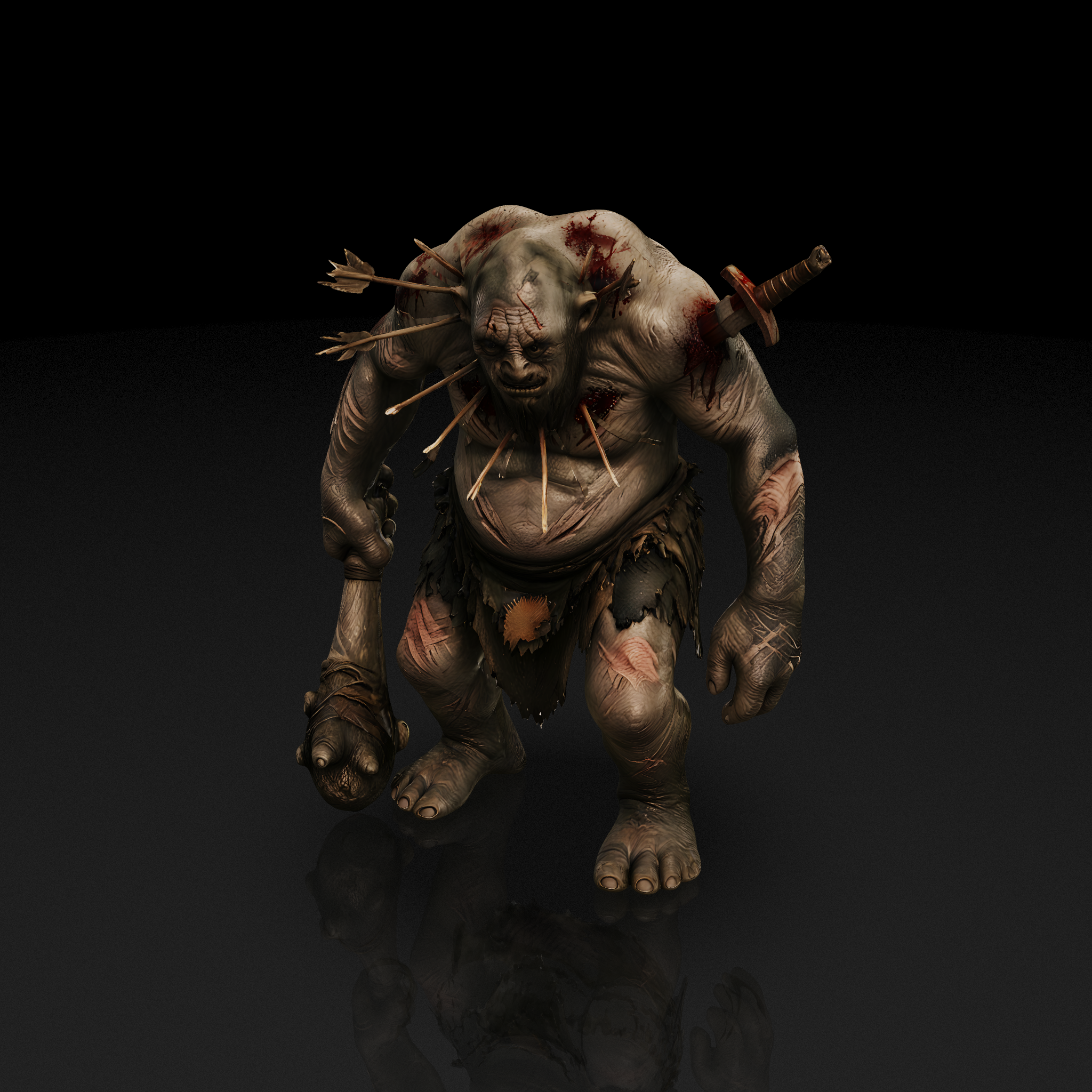 Wounded Fantasy Troll