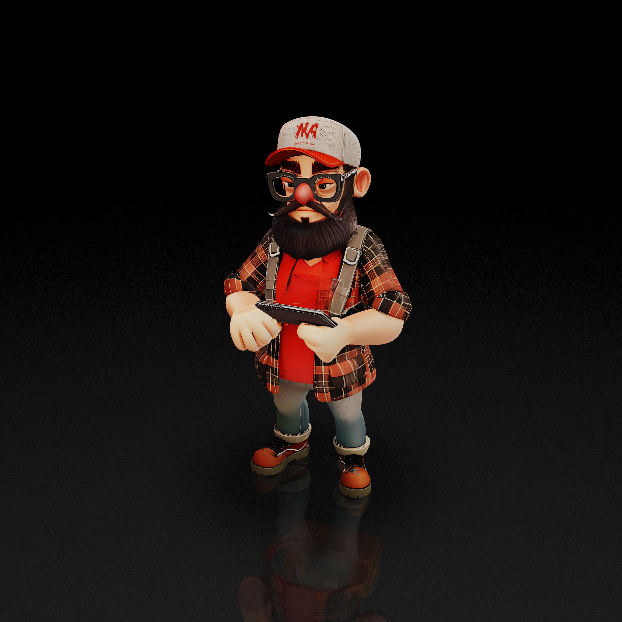3D Hipster Character