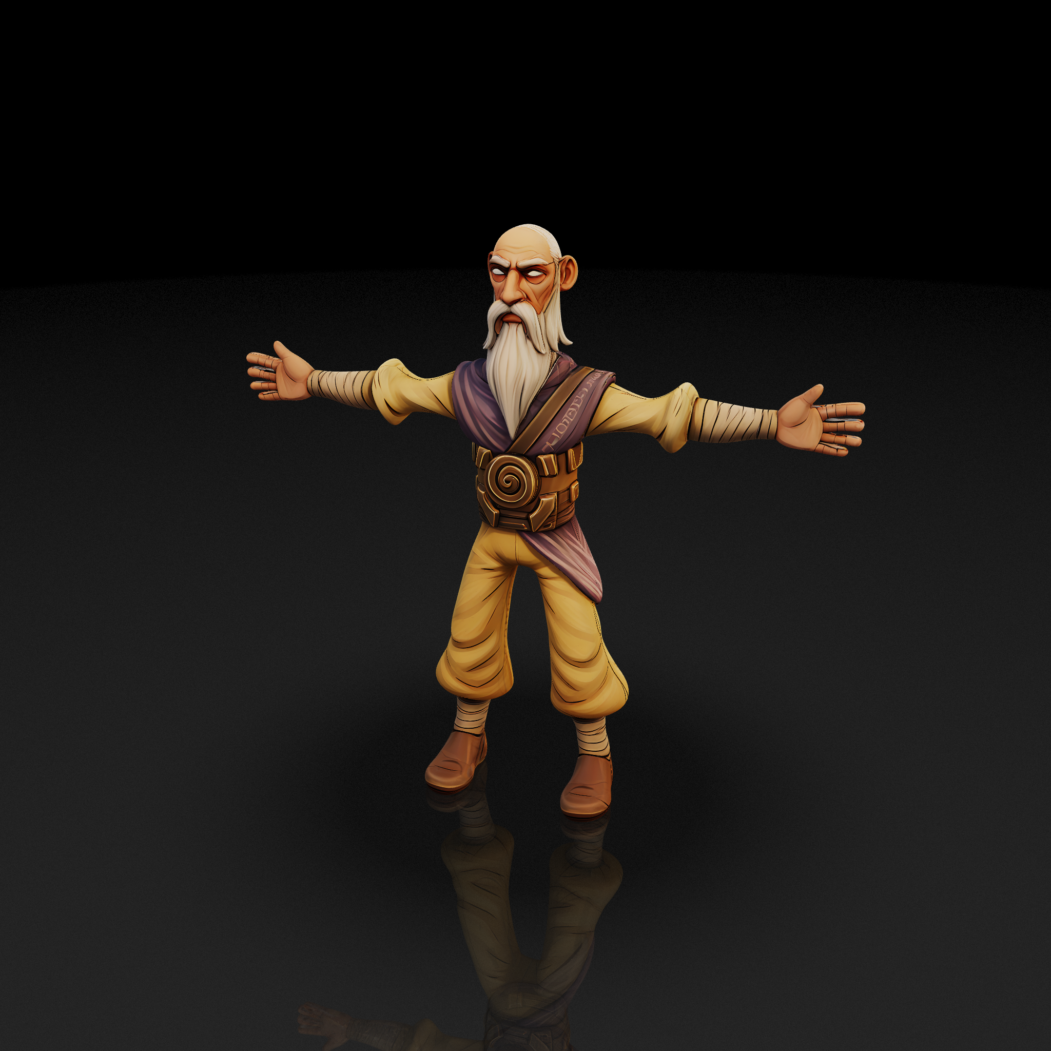 Stylized Monk Character